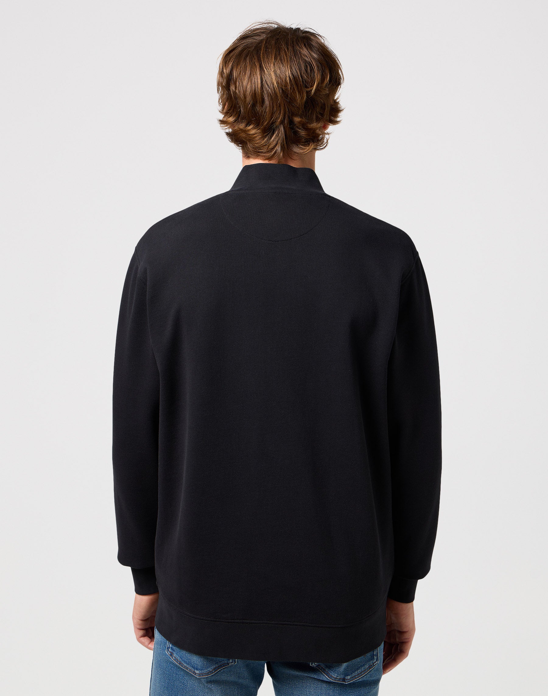 Funnel Neck Zip in Black Sweatjacken Wrangler