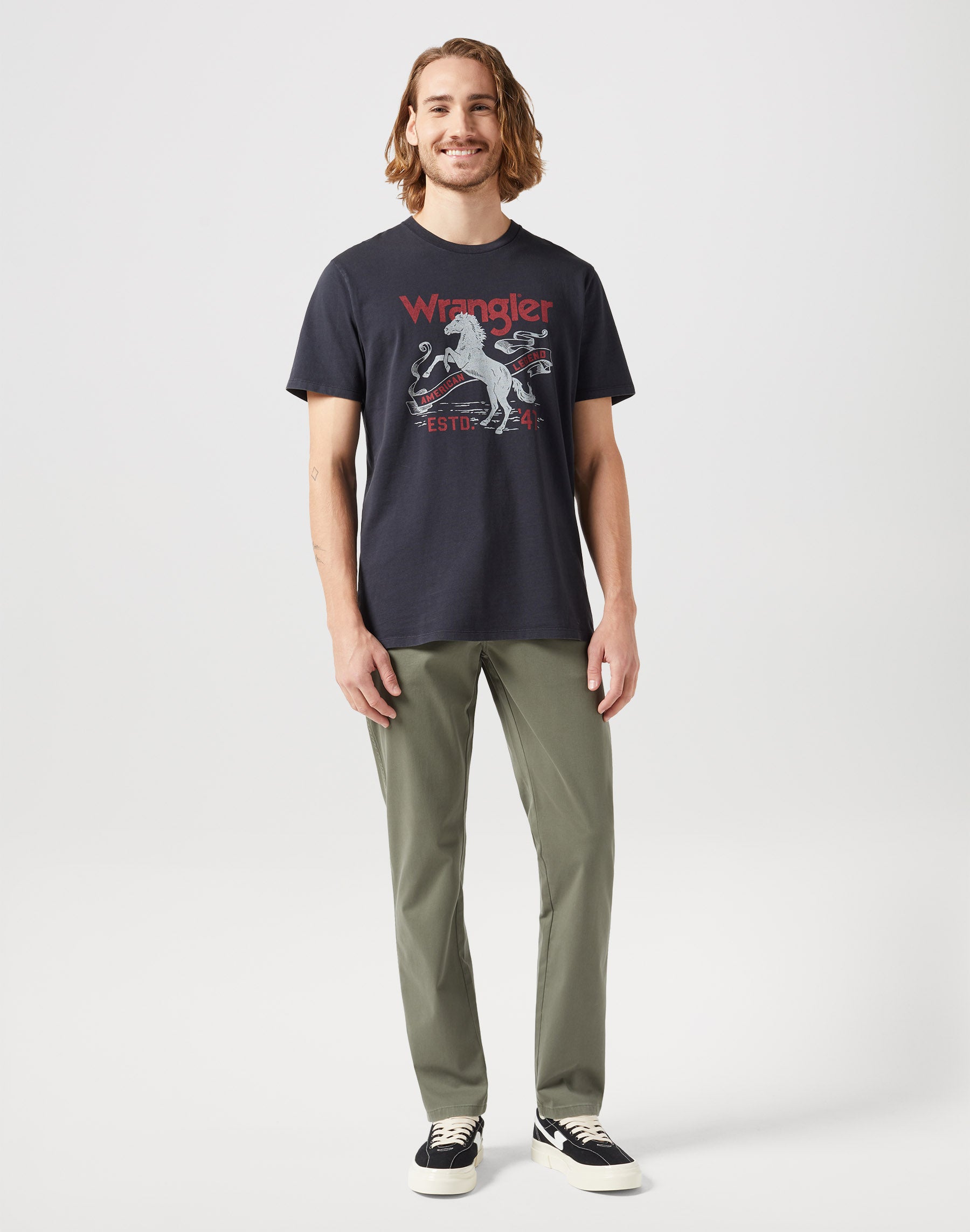 Texas Slim Low Stretch in Dusty Olive Hosen Wrangler