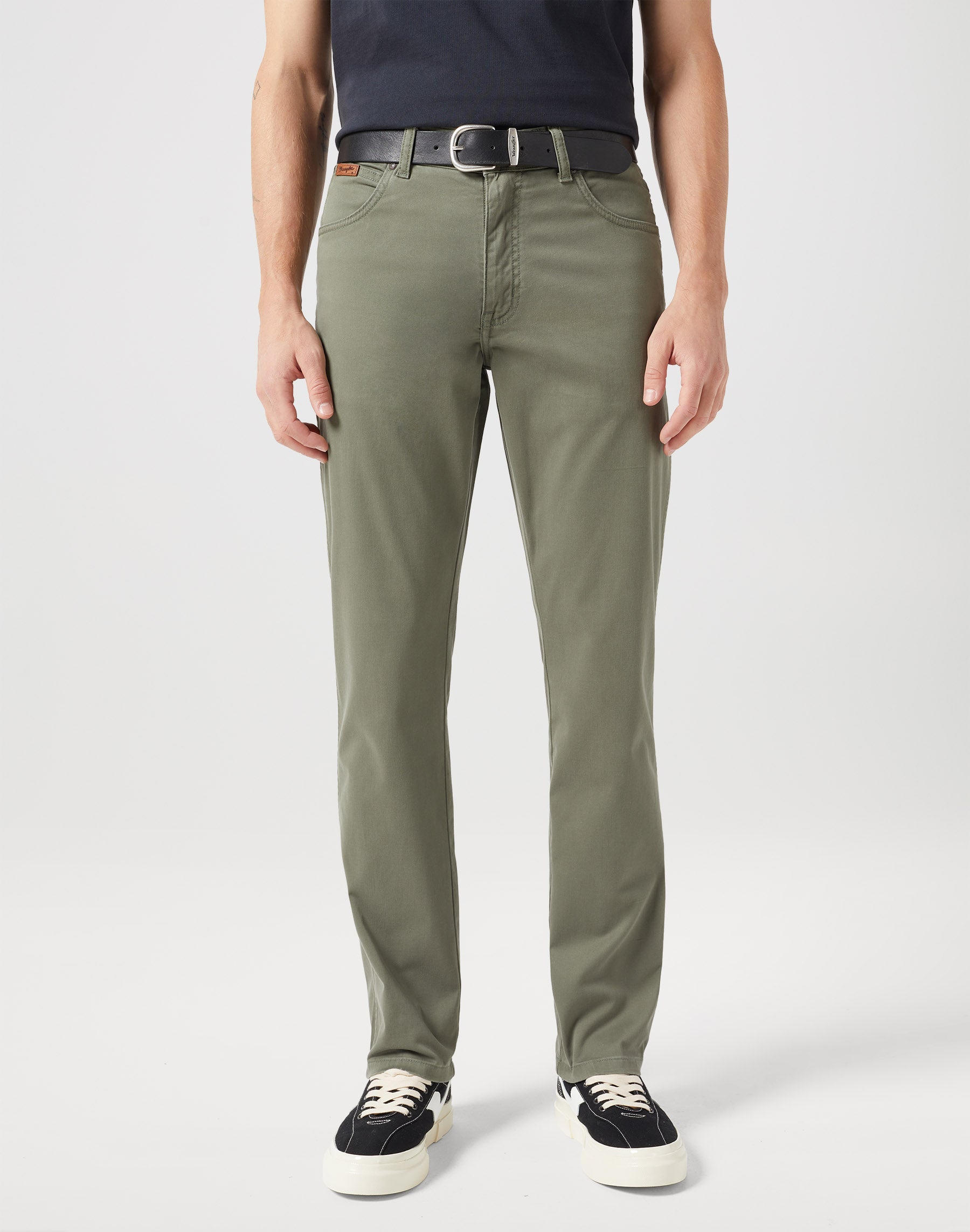 Texas Slim Low Stretch in Dusty Olive Hosen Wrangler