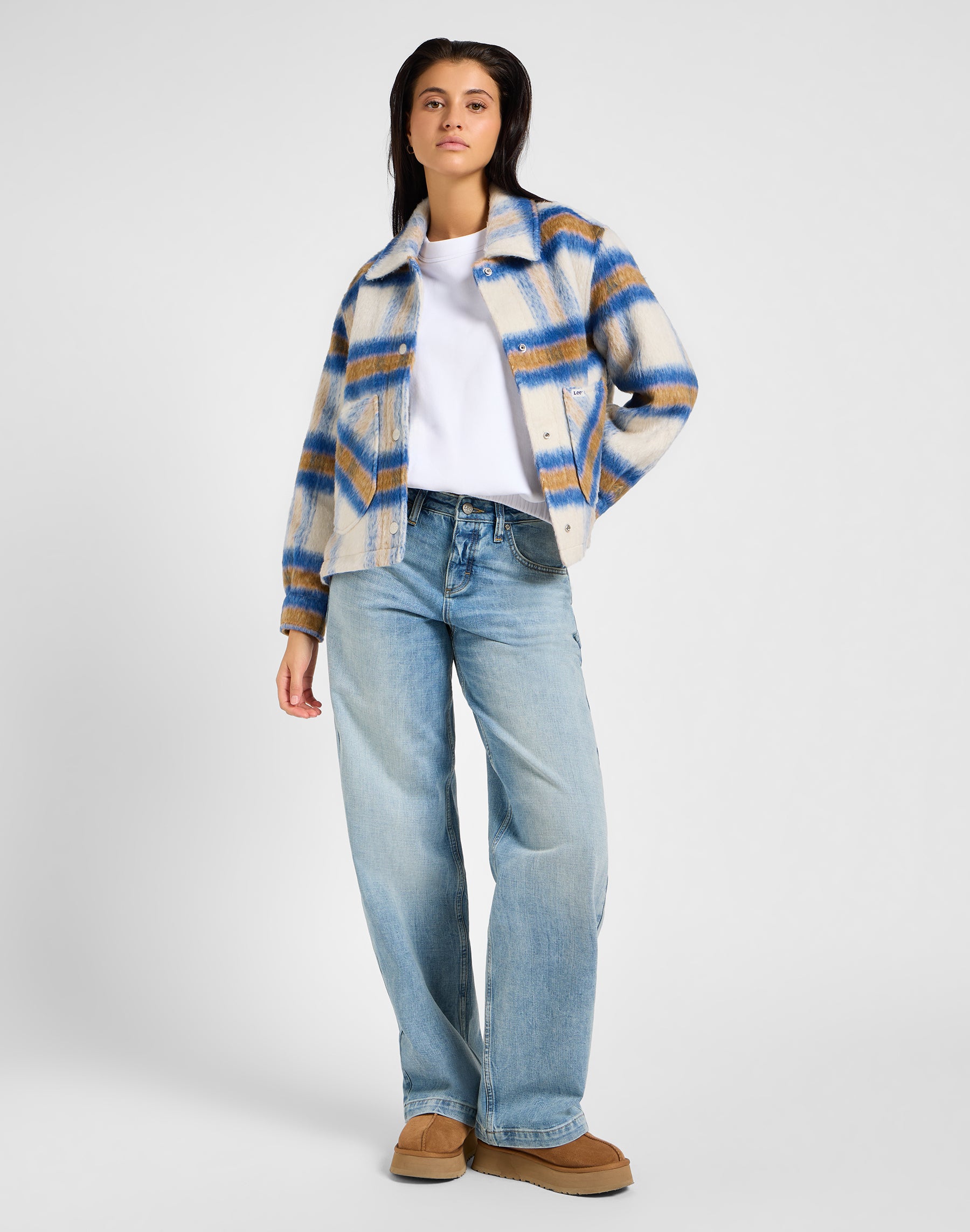 Cropped Wool Jacket in Midcentury Jacken Lee