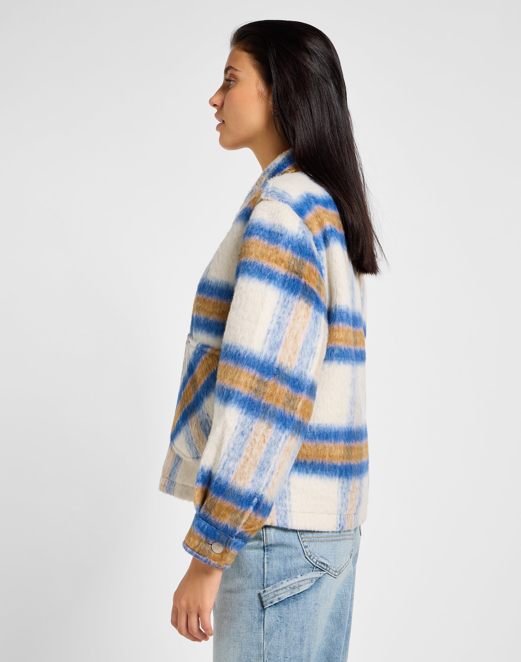 Cropped Wool Jacket in Midcentury Jacken Lee