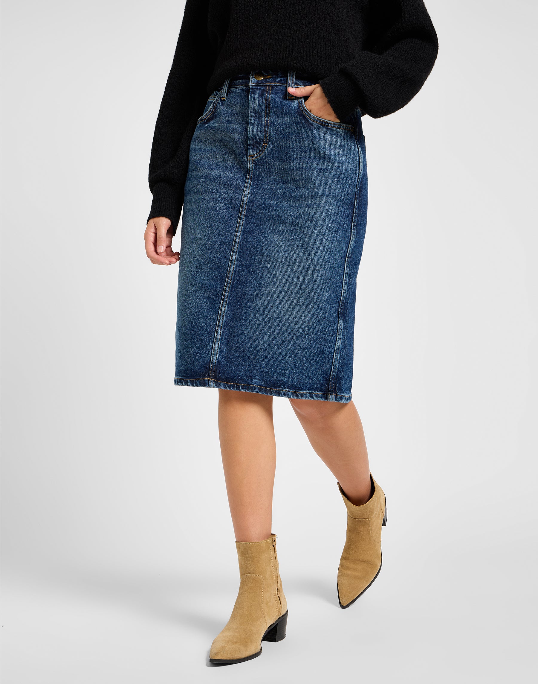 Midi Skirt in Dark Glamour Röcke Lee