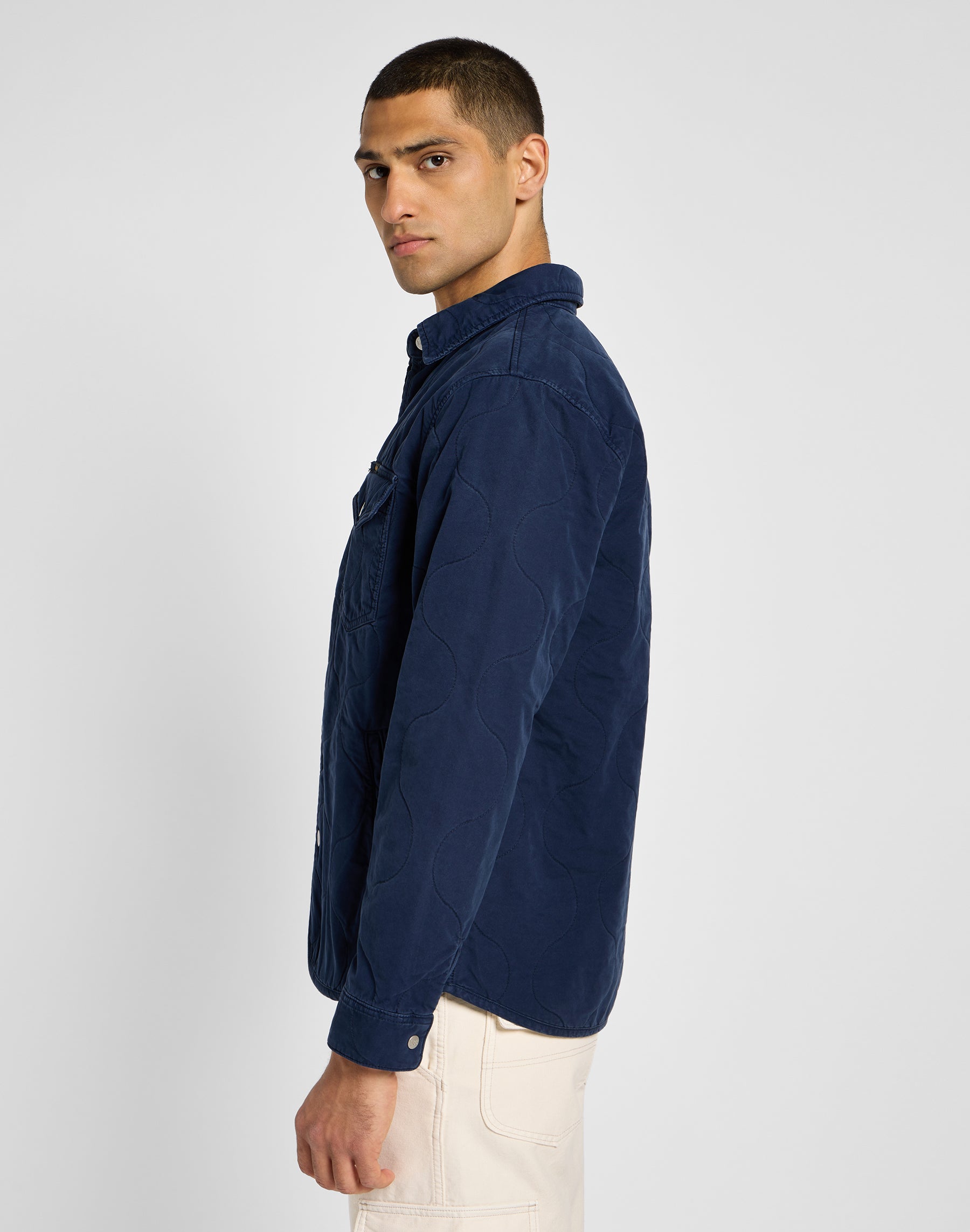 Quilted Shirt Jacket in Mood Indigo Jacken Lee