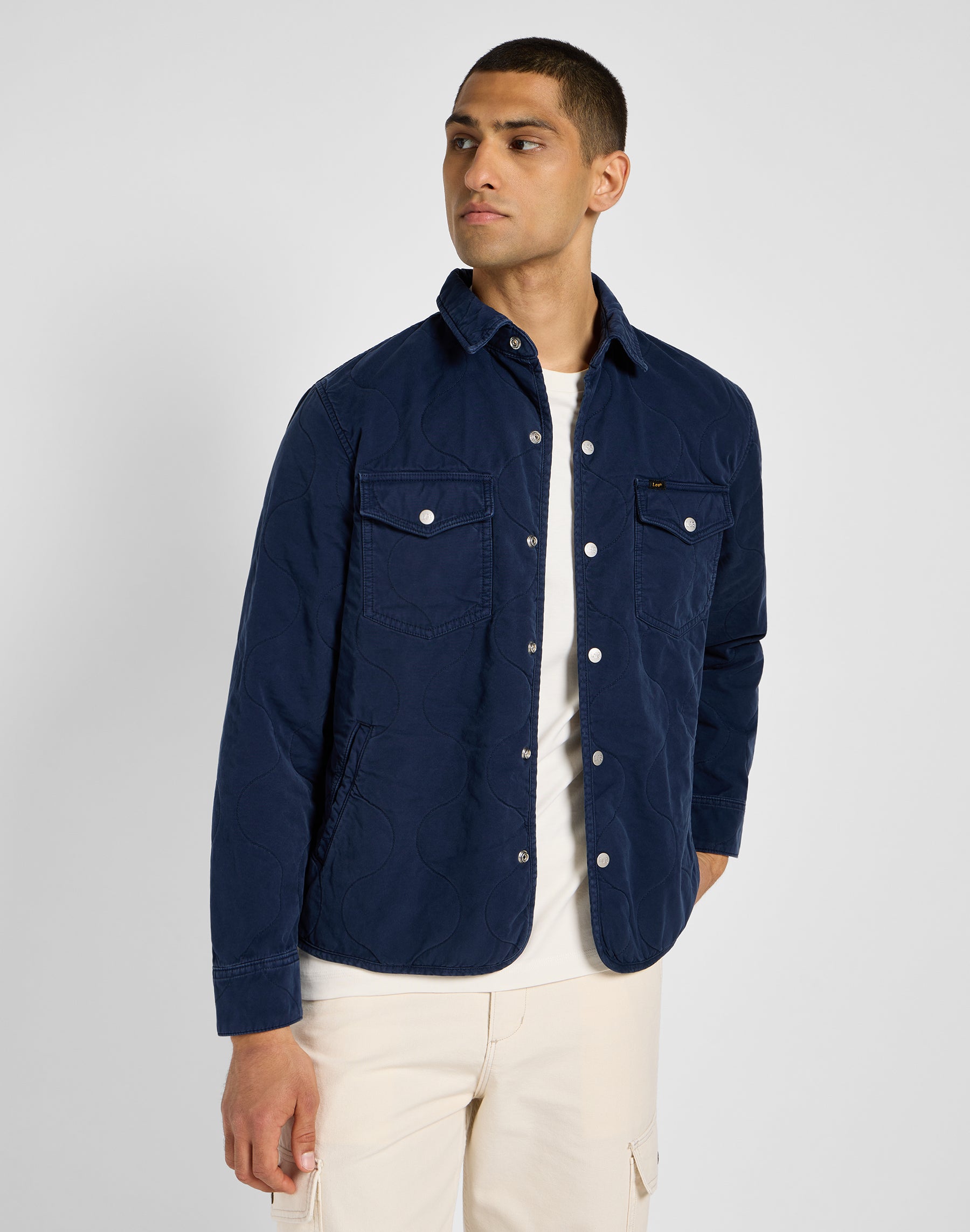 Quilted Shirt Jacket in Mood Indigo Jacken Lee