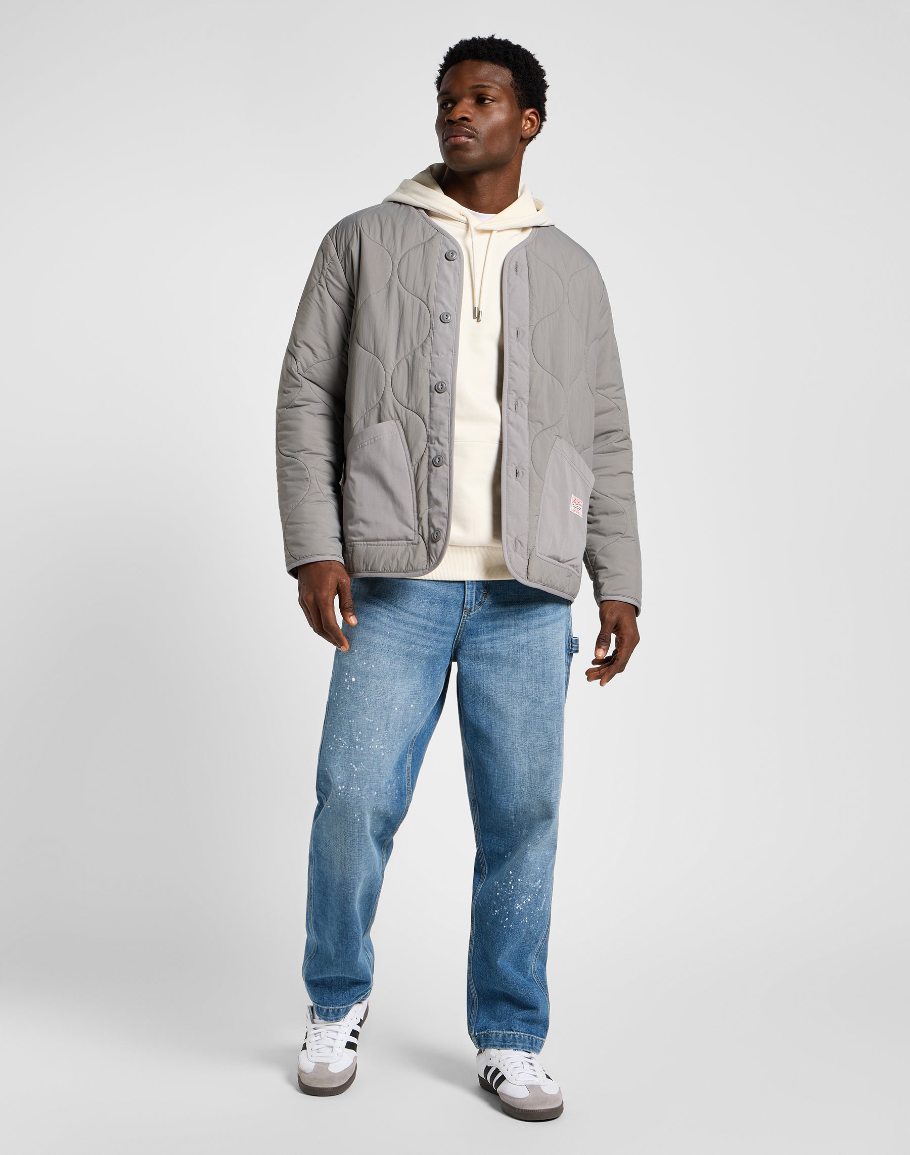 Quilted Liner Jacket in Hd Lee Gray Jacken Lee