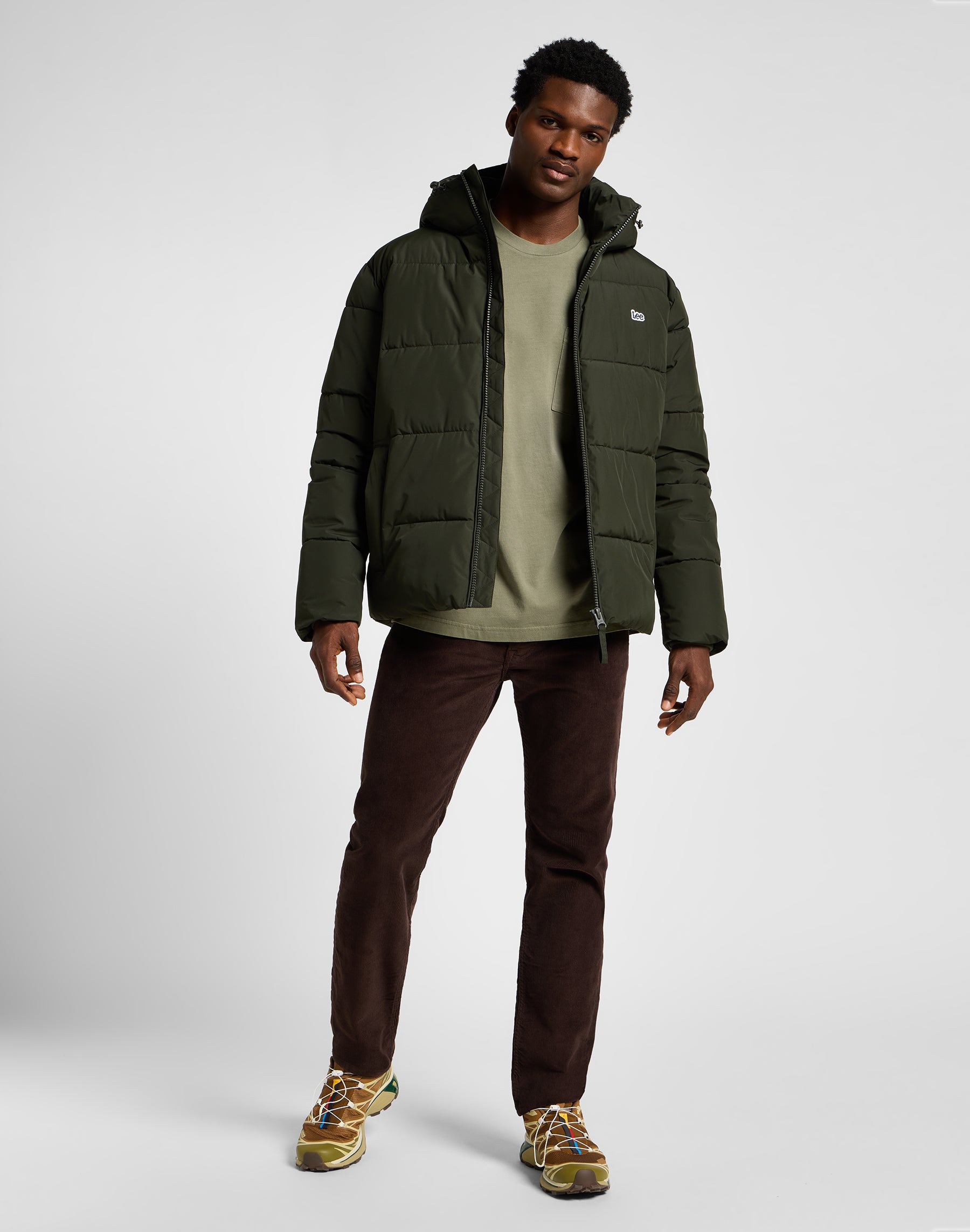 Puffer Jacket in Olive Night Jacken Lee