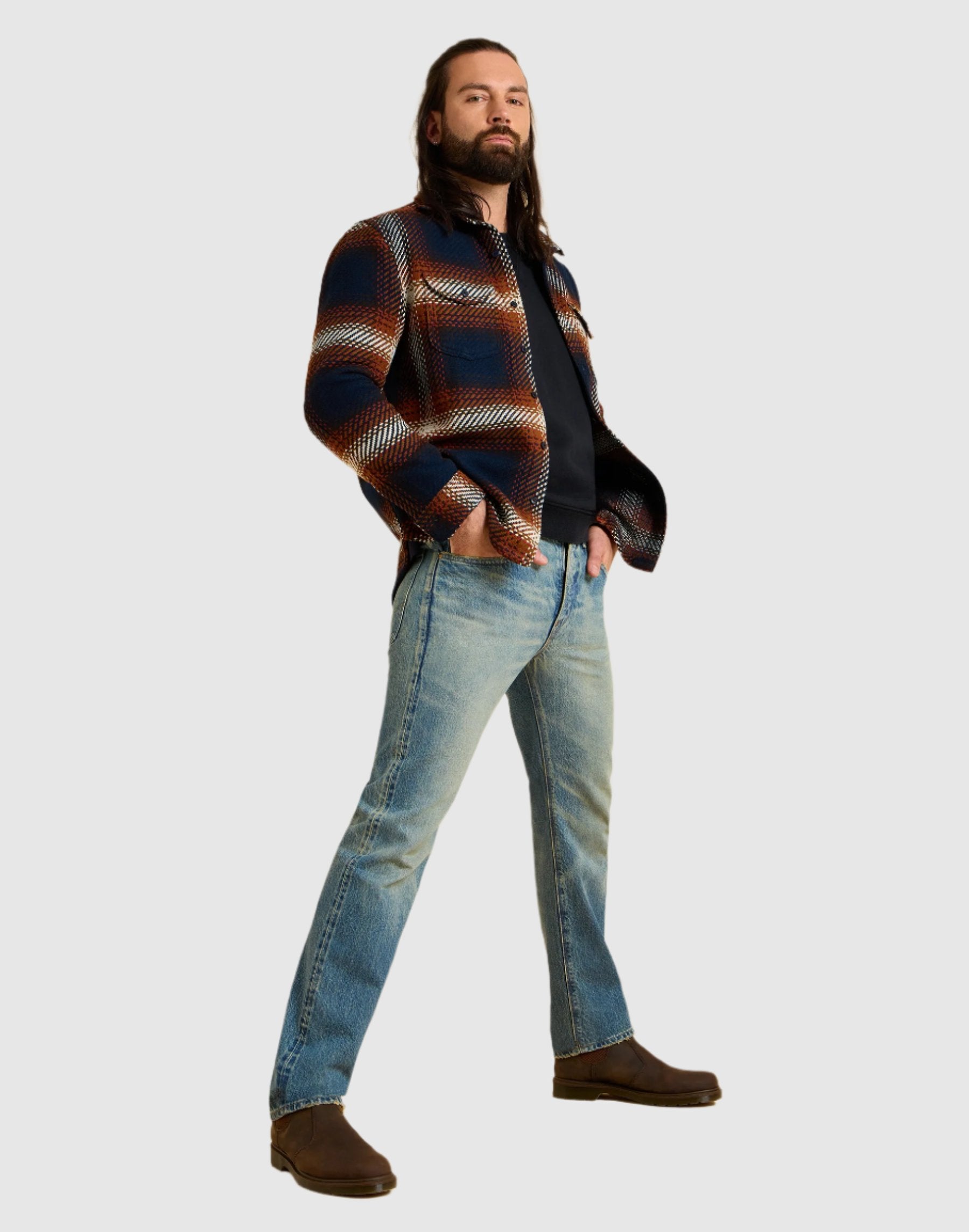 101 Worker Shirt in Navy Hemden Lee