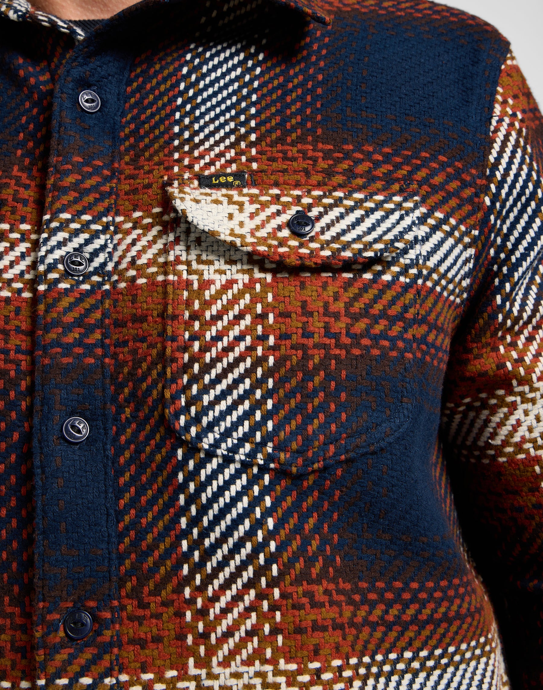 101 Worker Shirt in Navy Hemden Lee