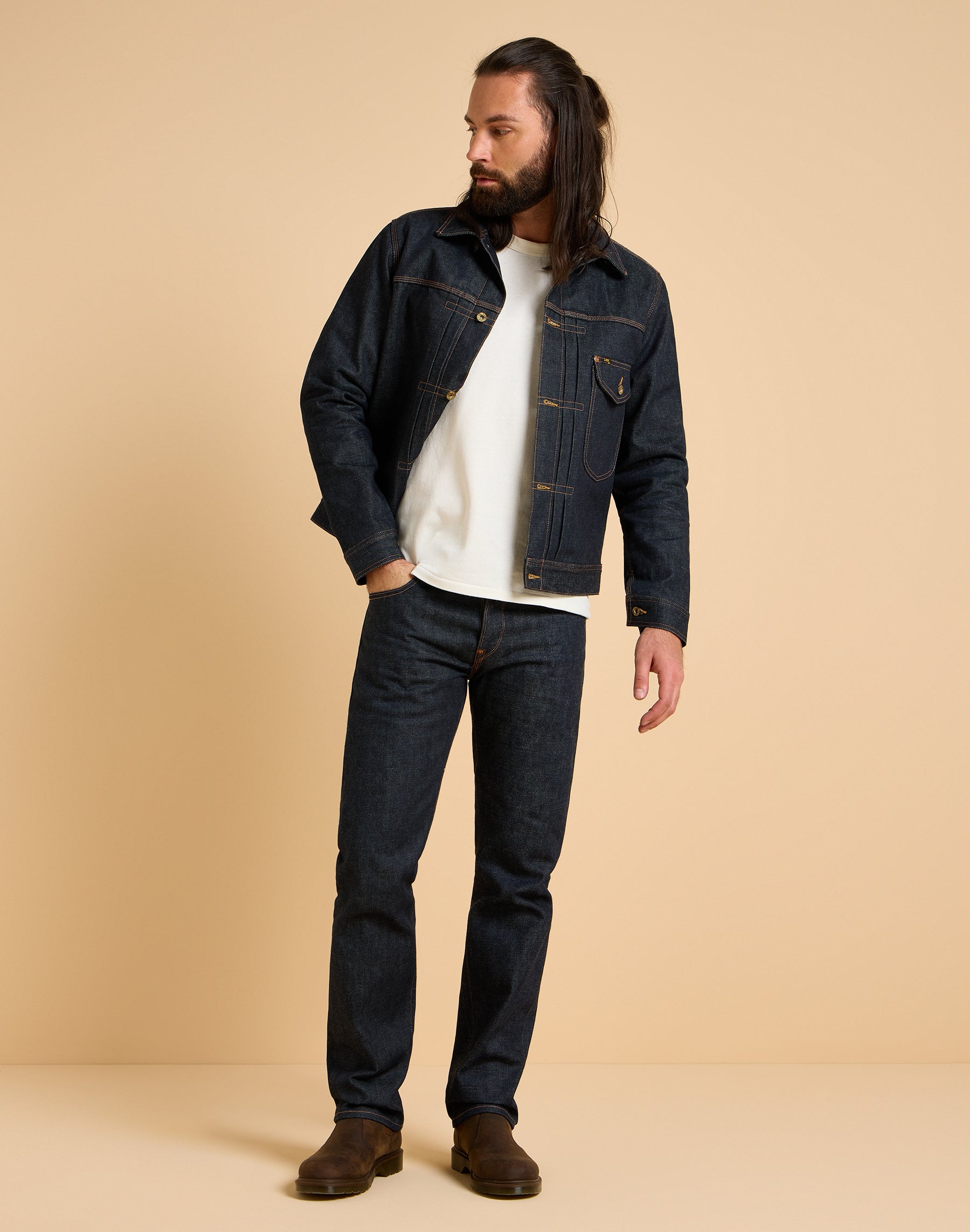101 Lined Cowboy Jacket in Raw Jacken Lee