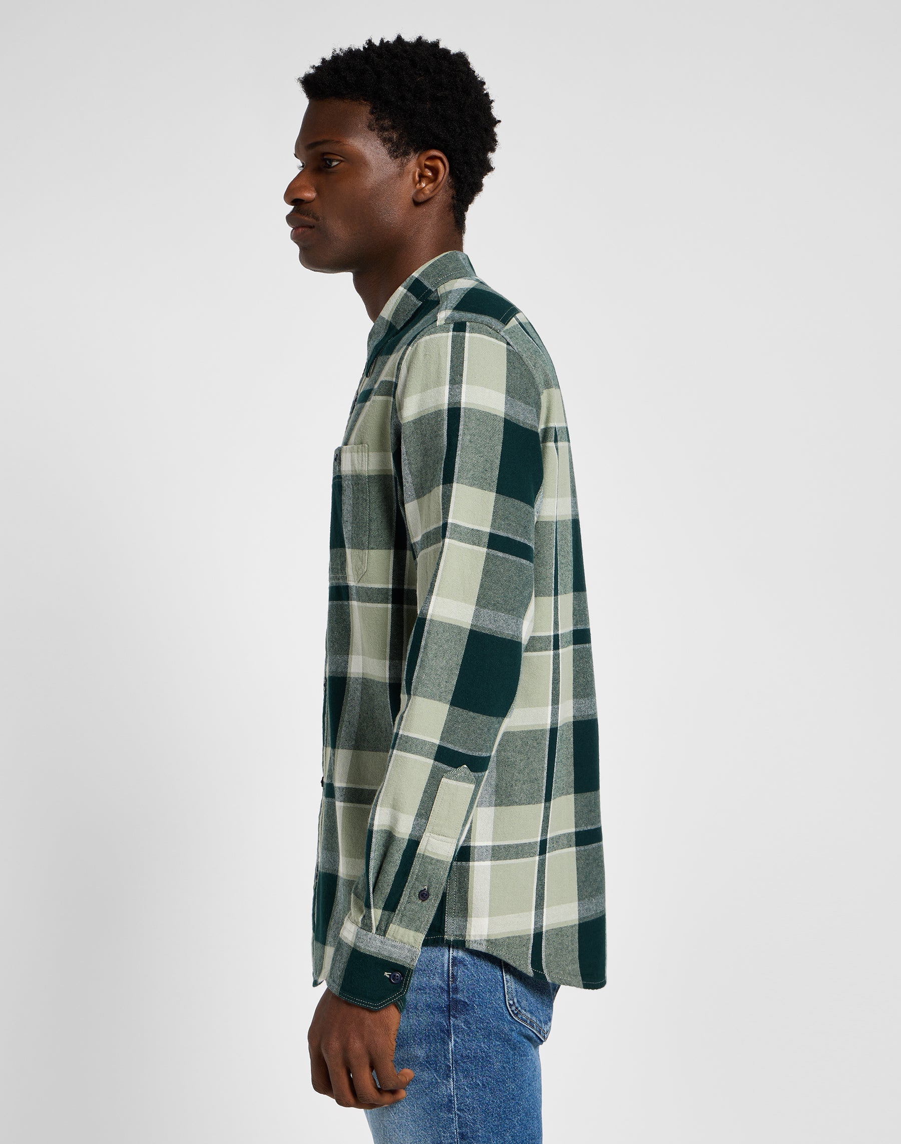 Leesure Shirt in Green Hemden Lee