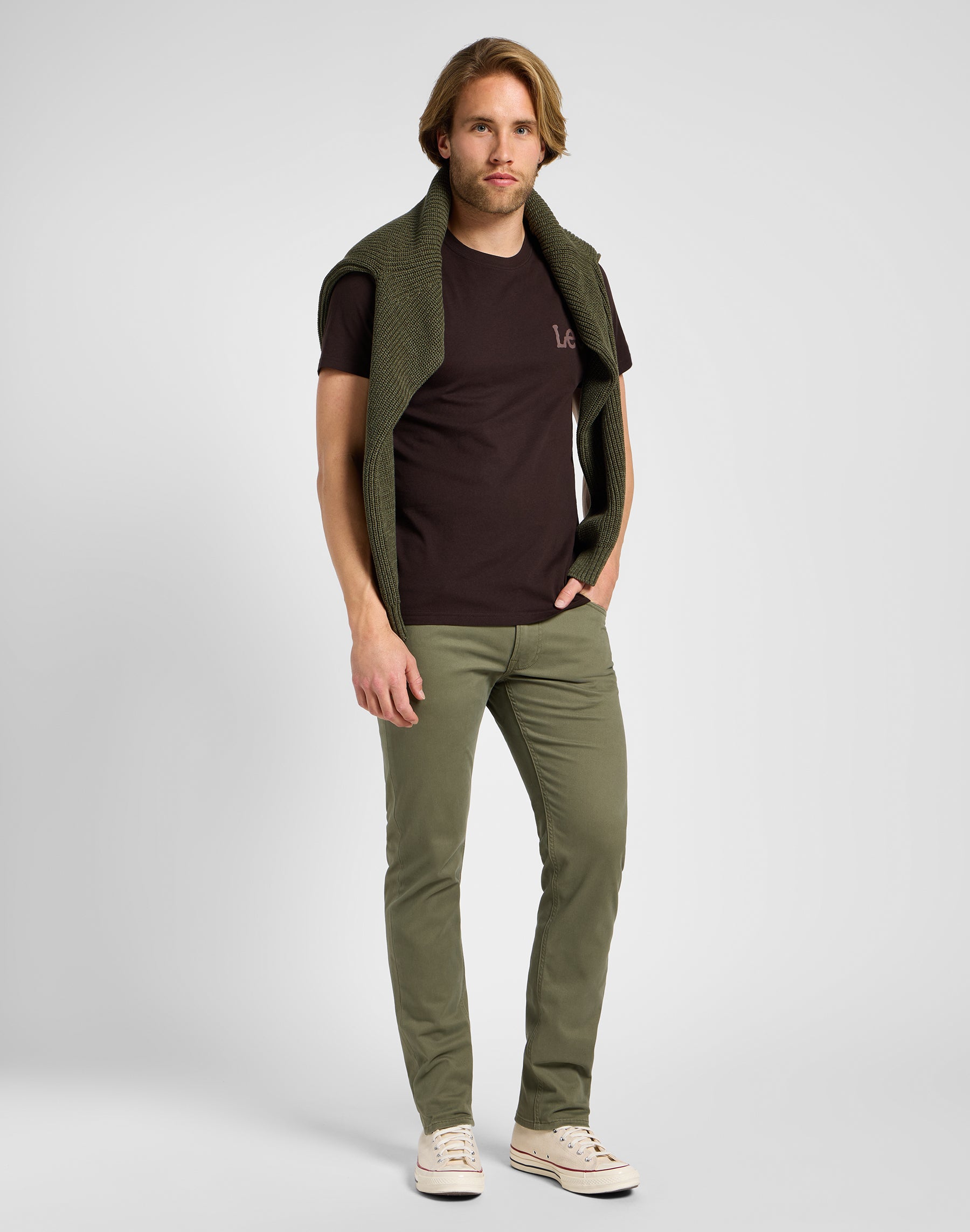 Daren Zip Fly in Mercantile Green Hosen Lee