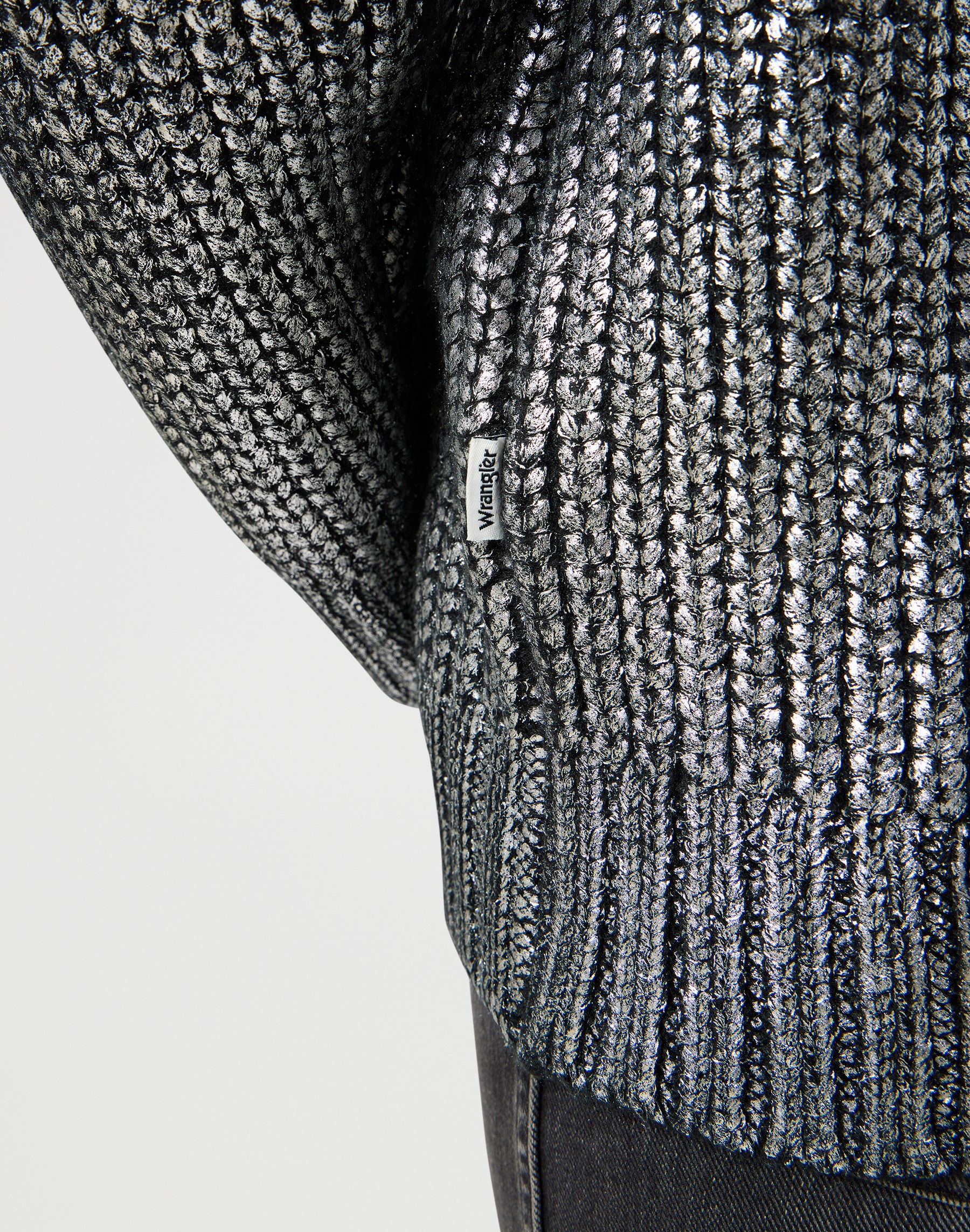 Foiled Sweater in Silver Sweatshirts Wrangler