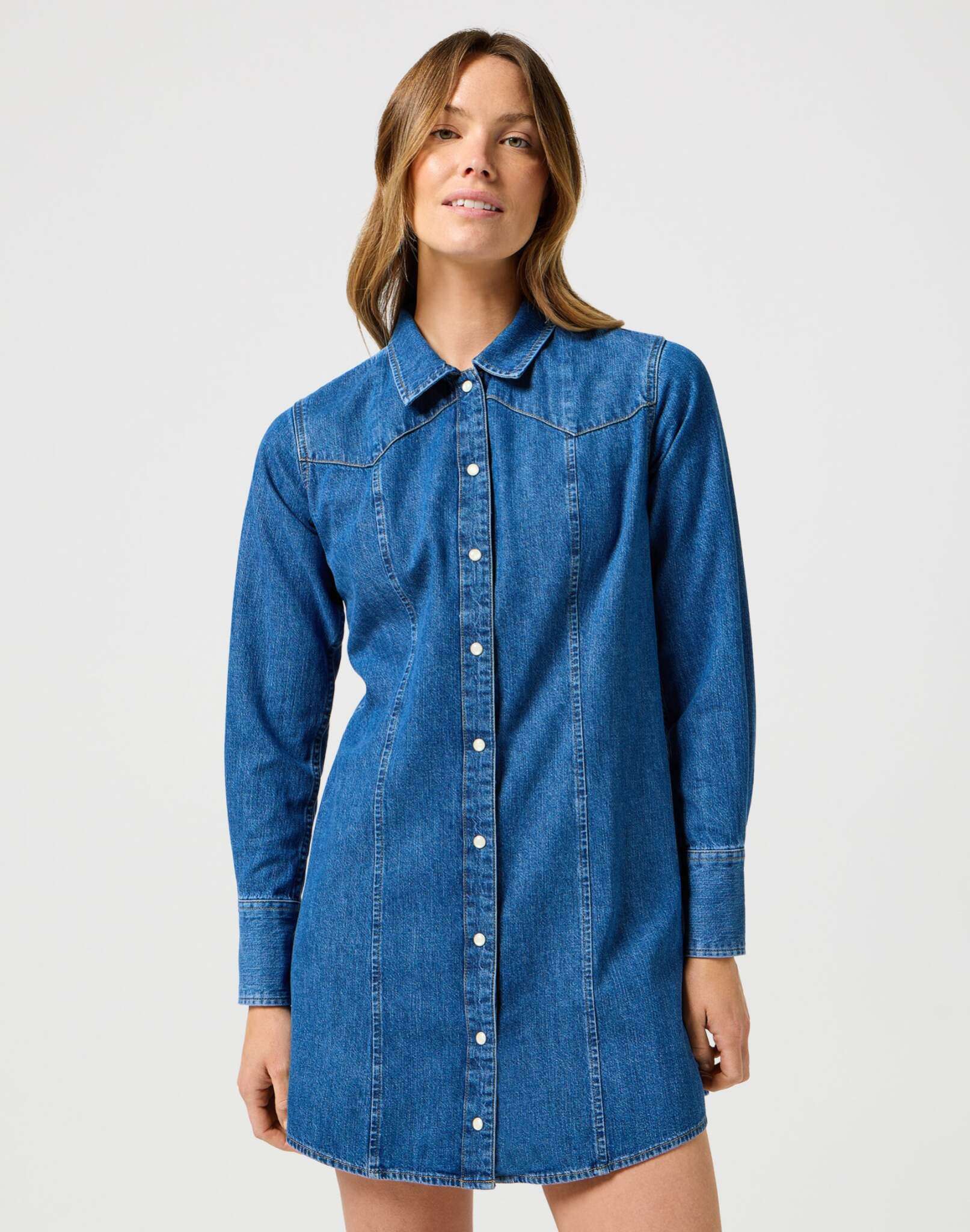 Reg Denim Dress in Petrified Kleider Wrangler