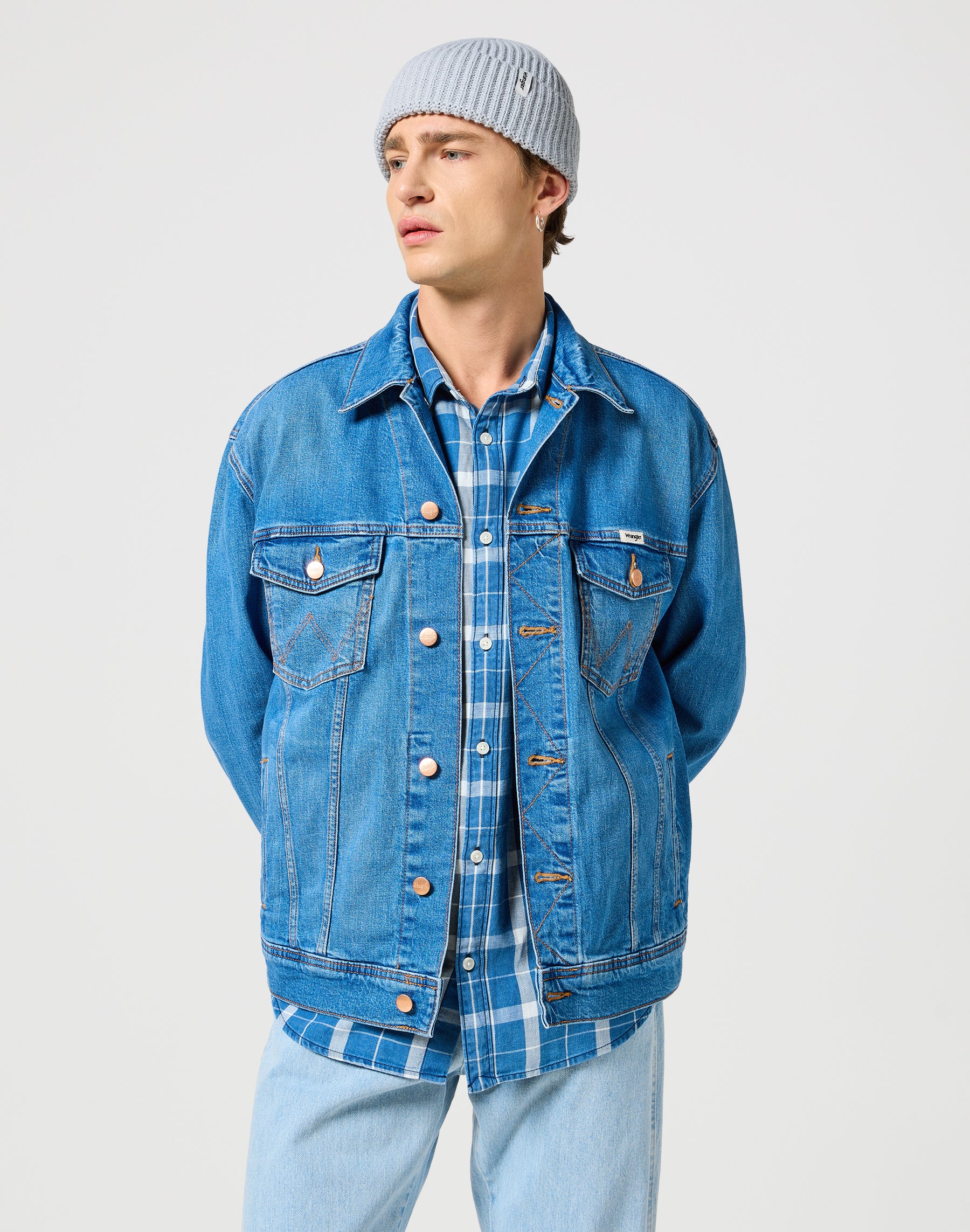 Sign Off Beanie in Pearl Blue Mützen Wrangler