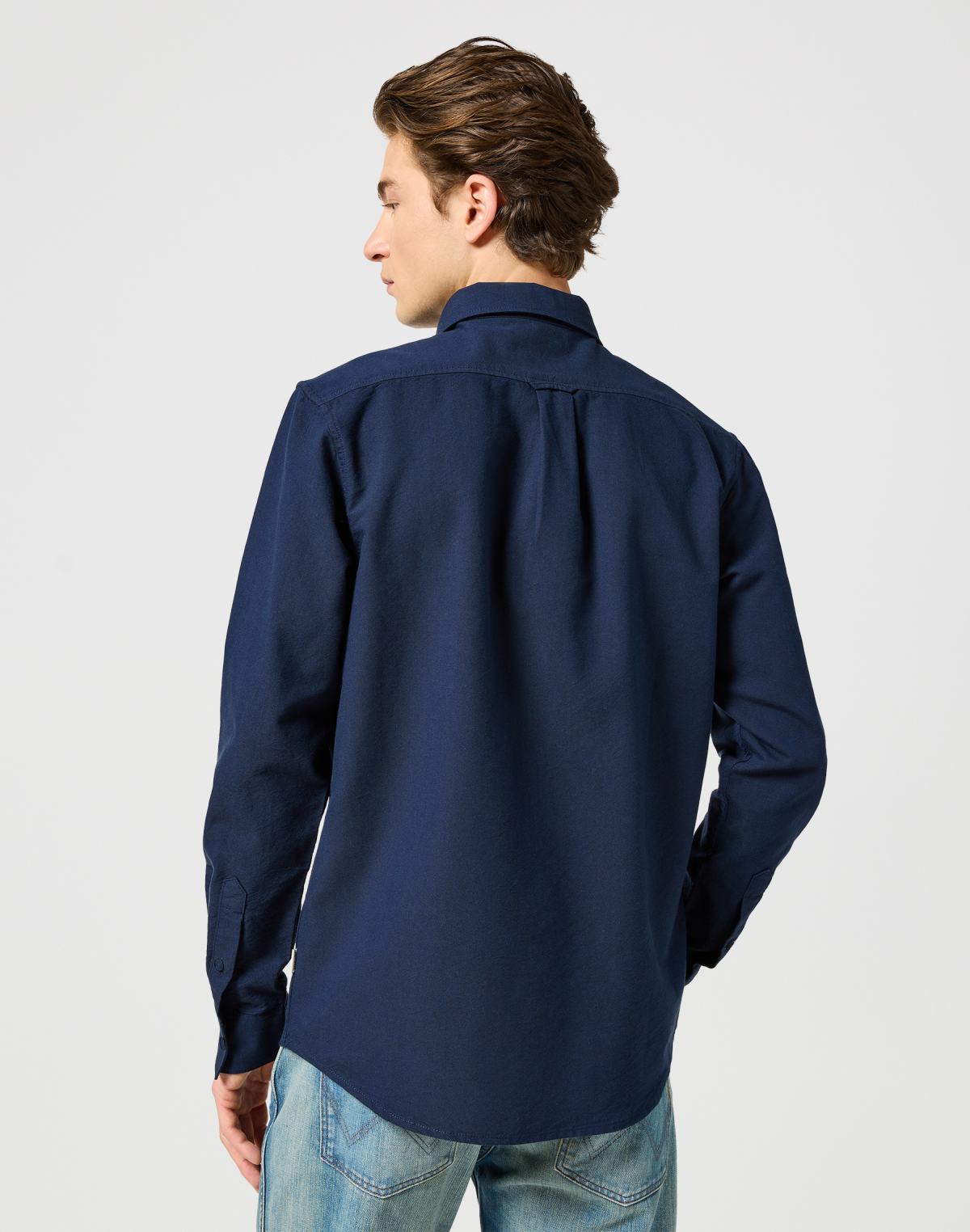 Oxford Shirt in Dark Navy Hemden Wrangler