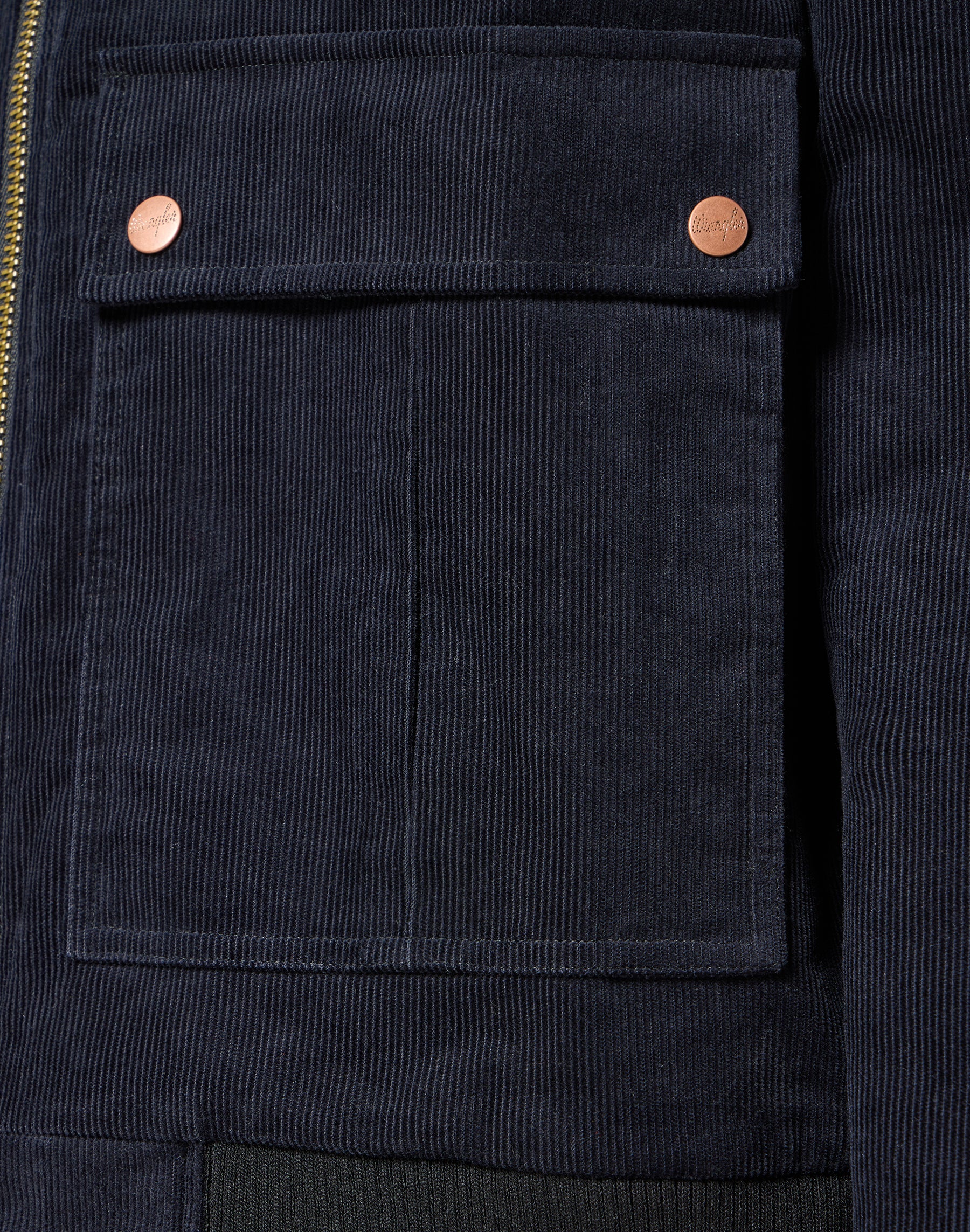 Corduroy Aviator in Black Jacken Wrangler