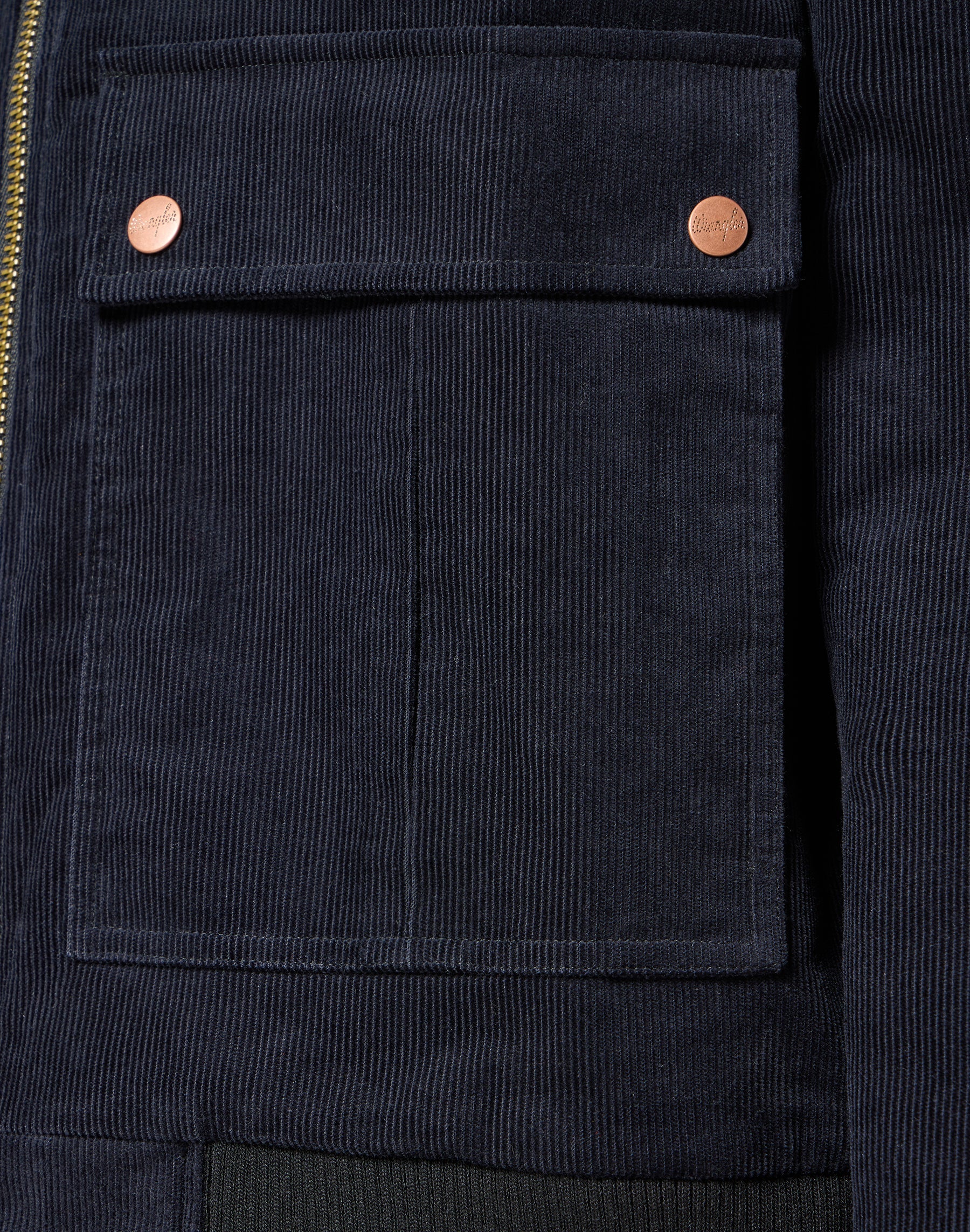 Corduroy Aviator in Black Jacken Wrangler