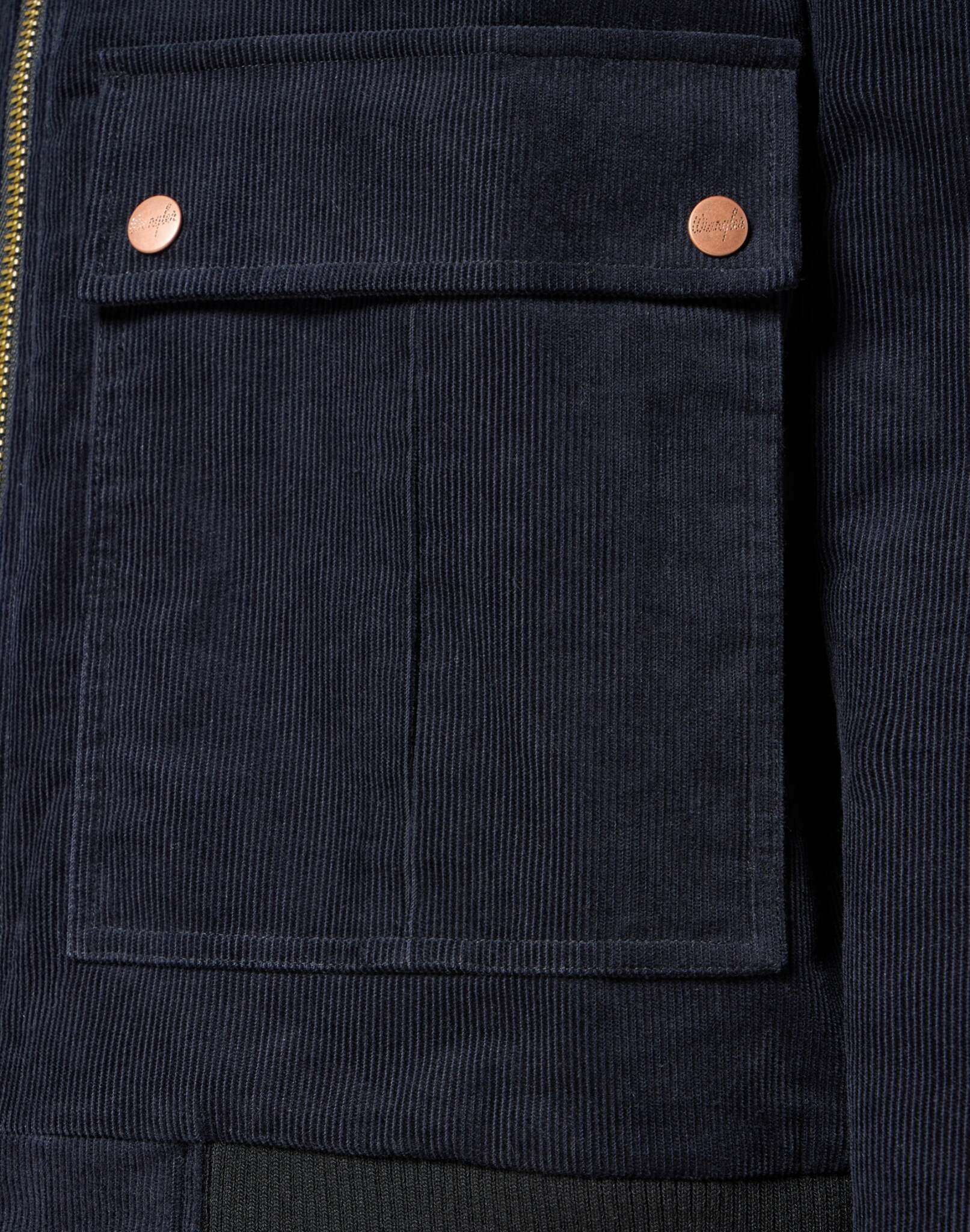 Corduroy Aviator in Black Jacken Wrangler