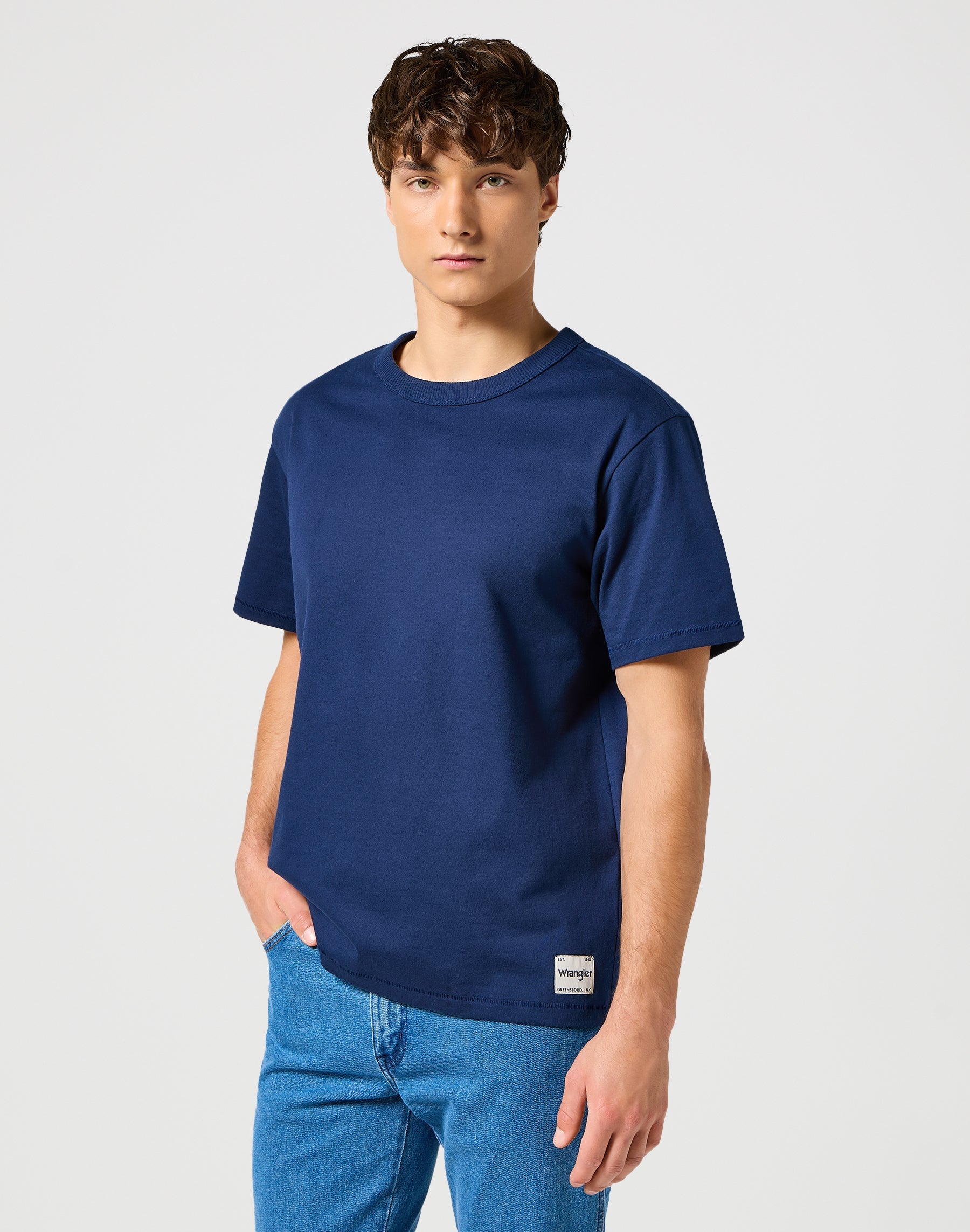 Shortleeves Solid Tee in Navy T-Shirts Wrangler