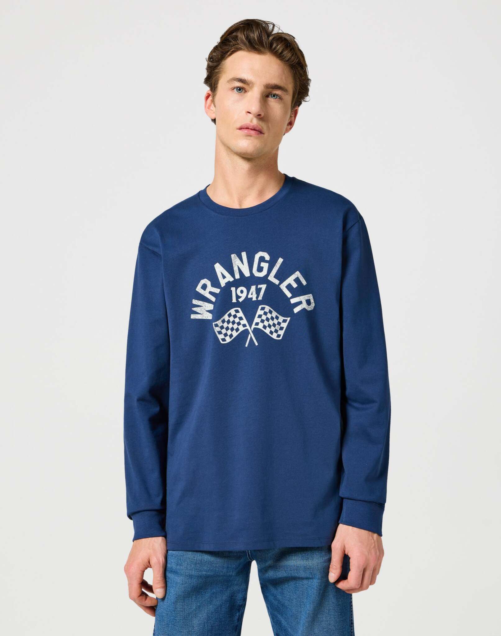 Longsleeves Graphic Tee in Navy T-Shirts Wrangler