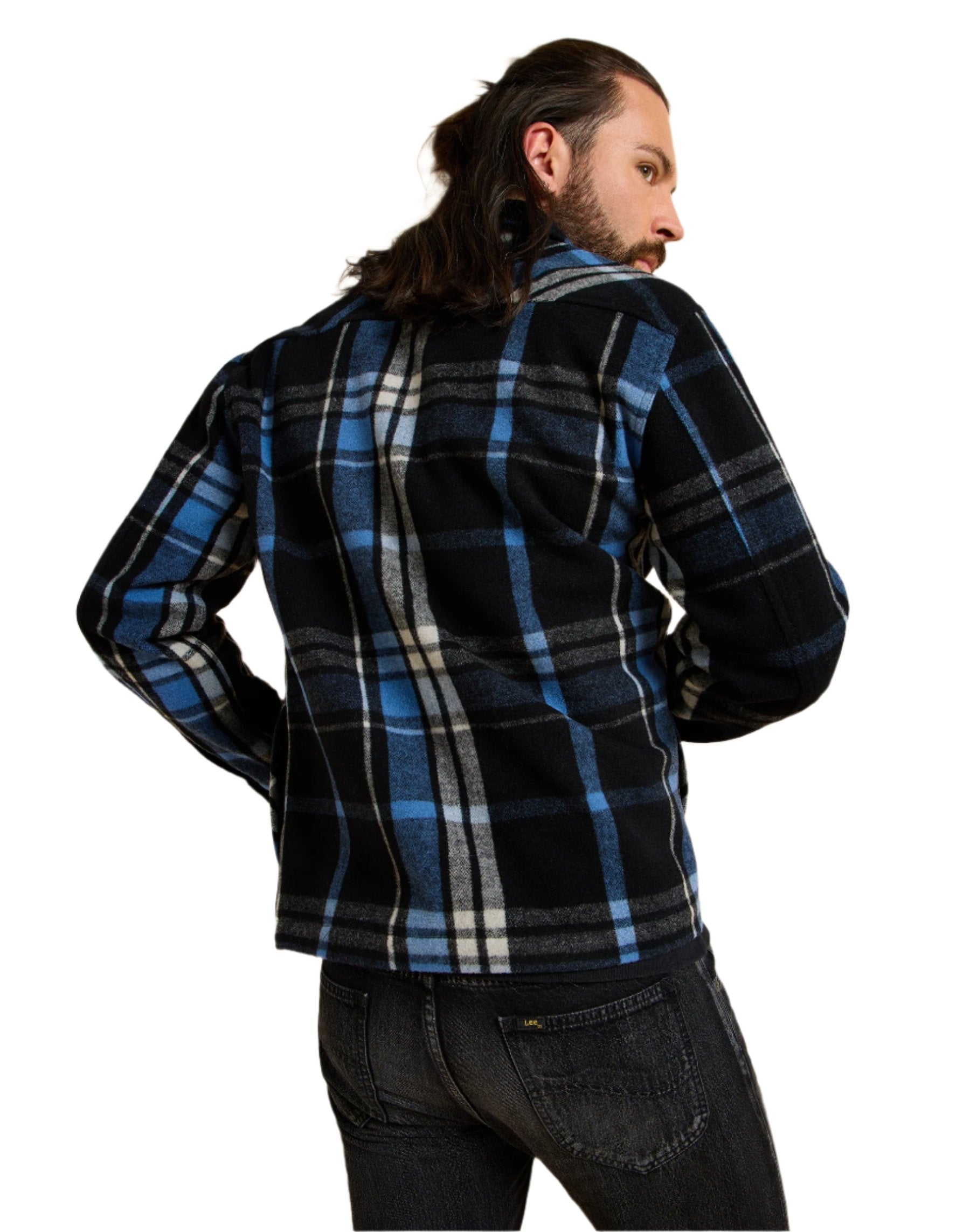 101 Wool Overshirt in Black Hemden Lee