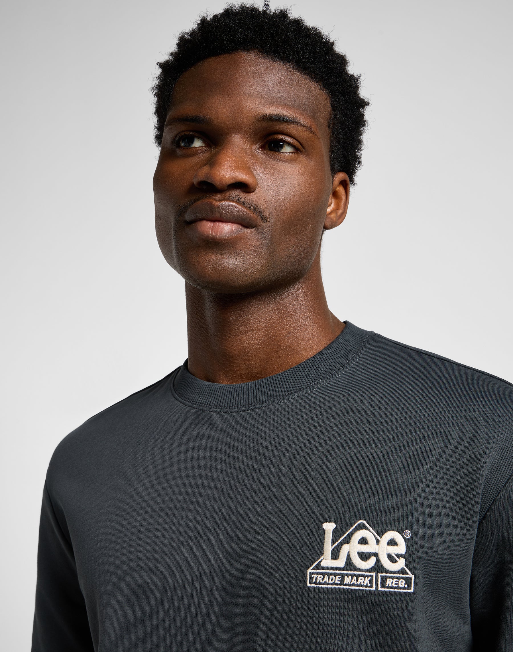 Seasonal Crew Sweater in Washed Black Sweatshirts Lee
