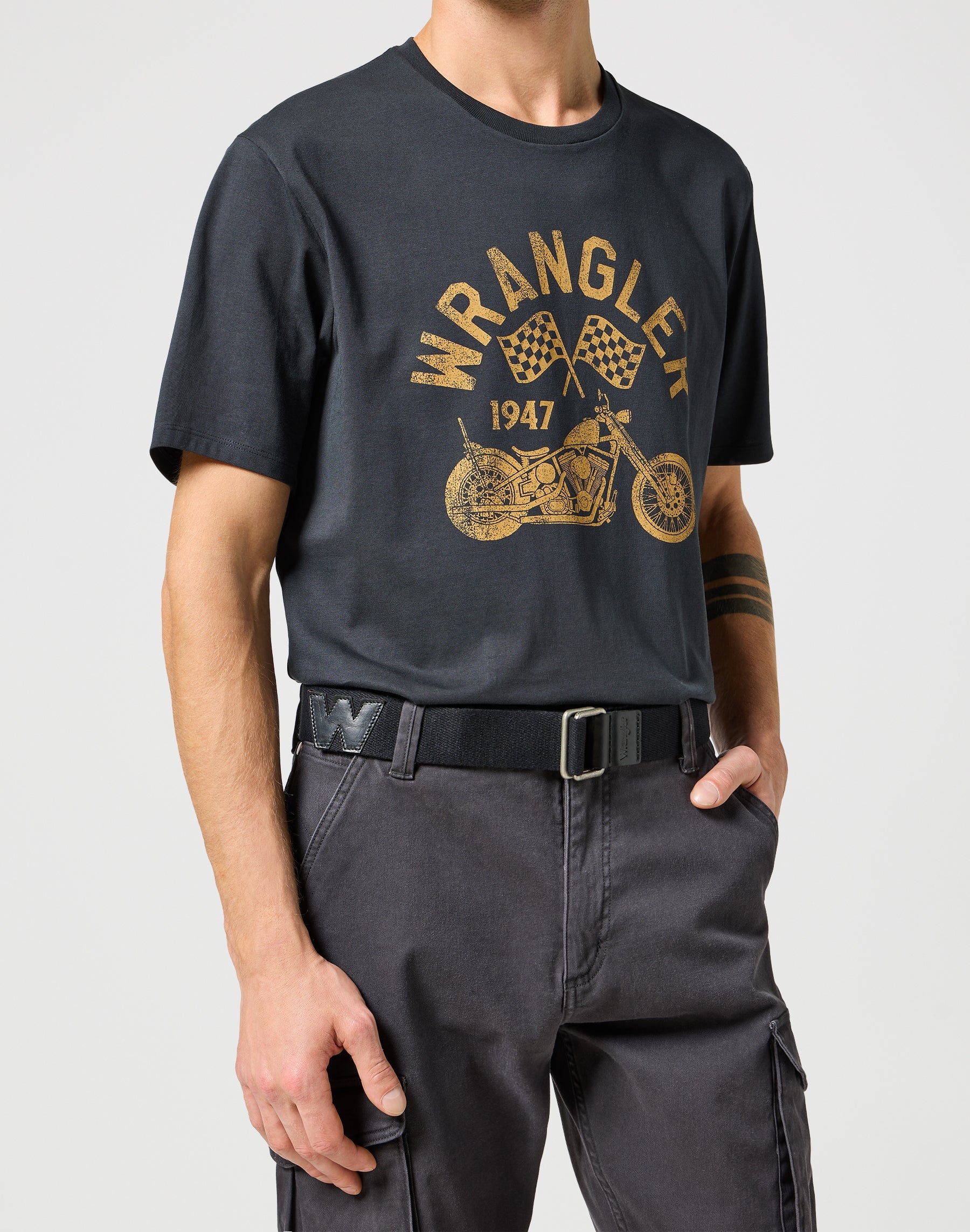 Webbing Belt in Black Gürtel Wrangler