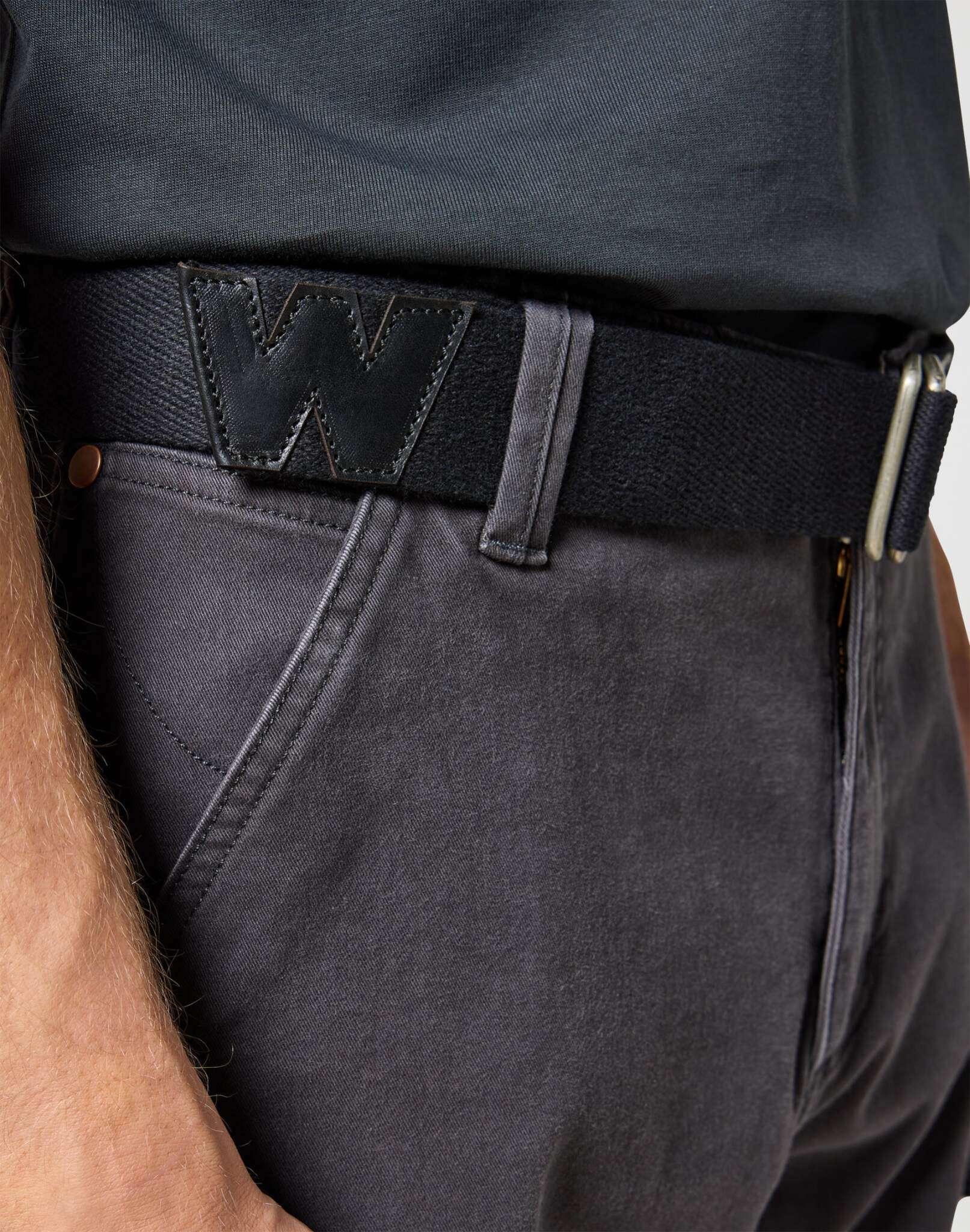 Webbing Belt in Black Gürtel Wrangler