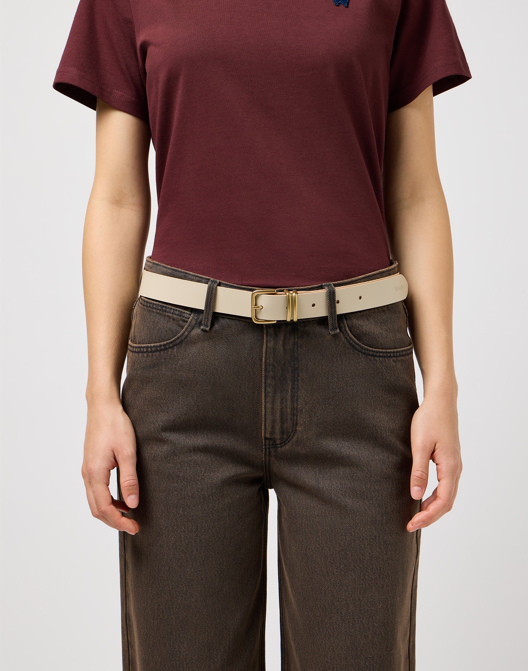 Double Up Belt in Cream Gürtel Wrangler
