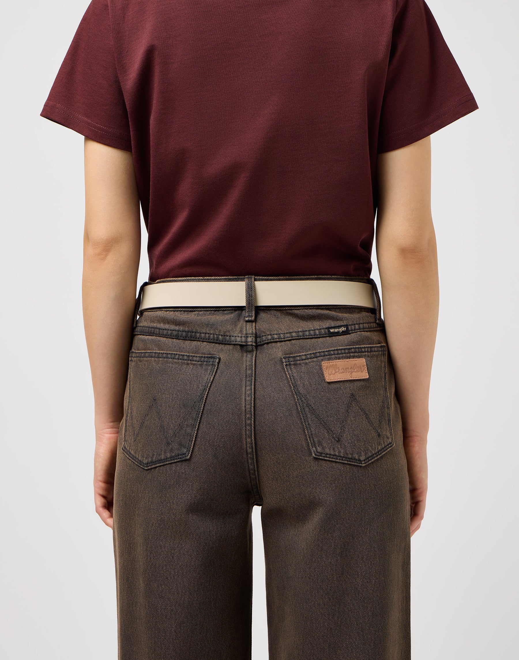 Double Up Belt in Cream Gürtel Wrangler