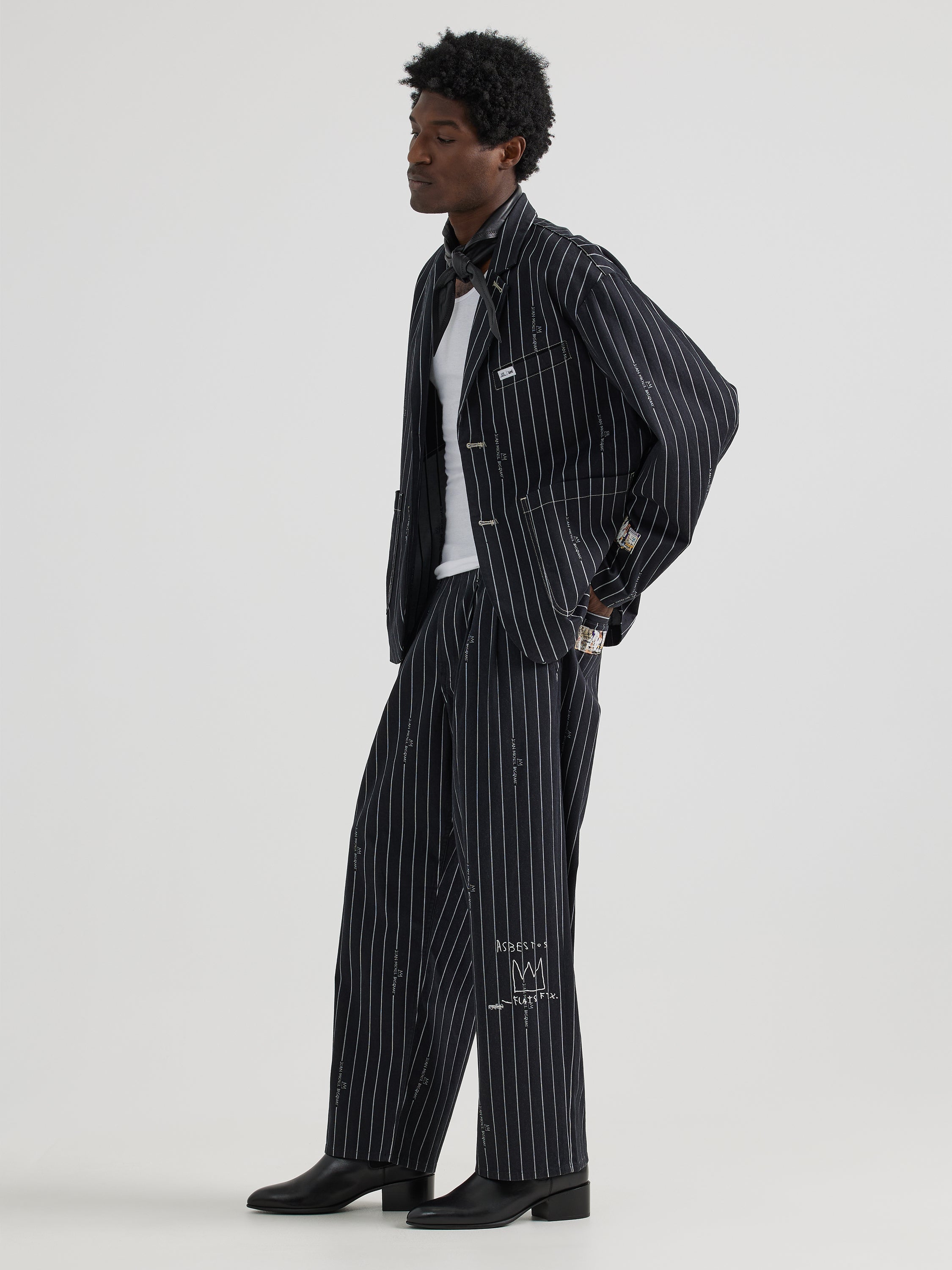 JMB Striped Pant in Black Hosen Lee