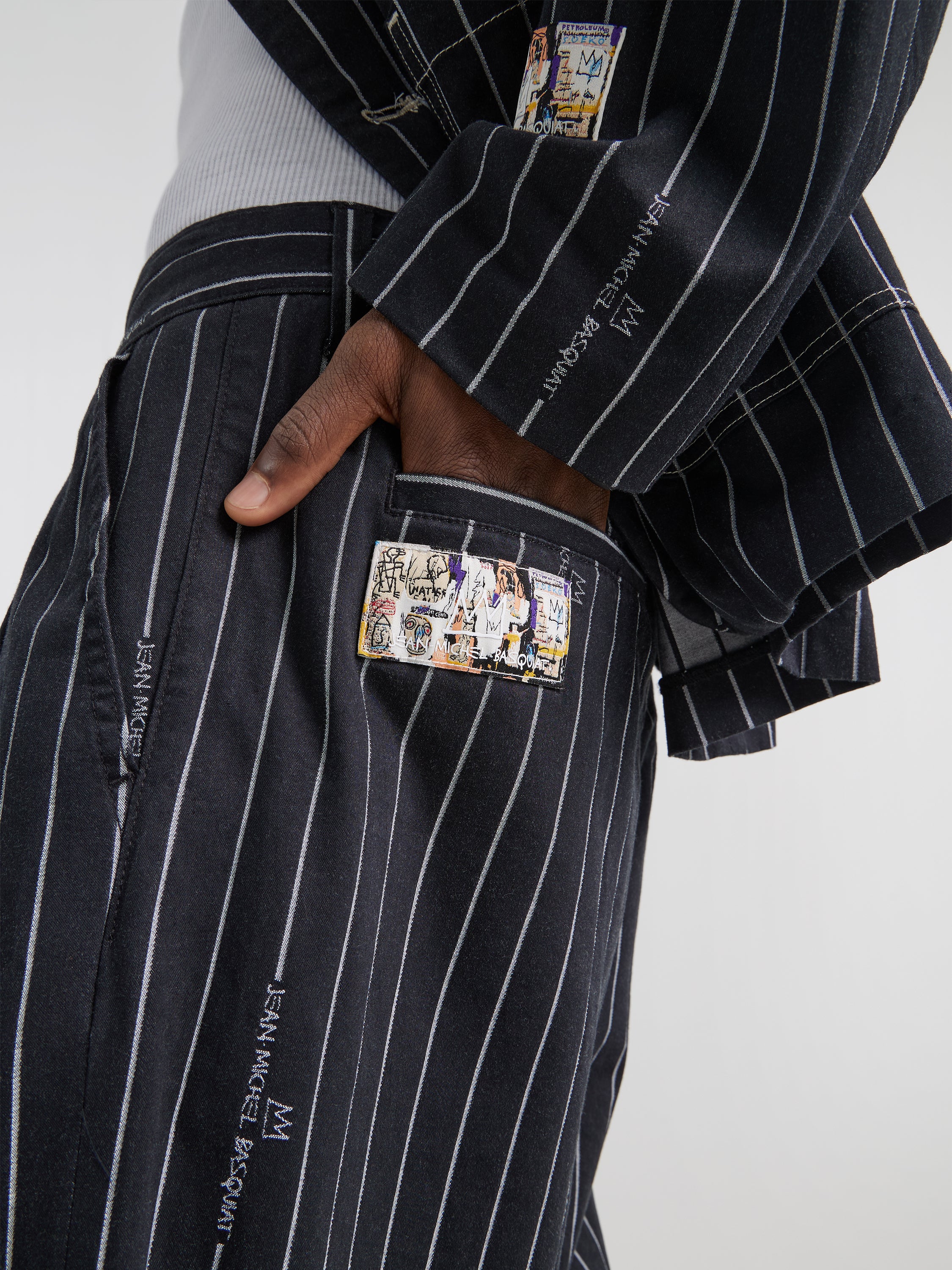 JMB Striped Pant in Black Hosen Lee   