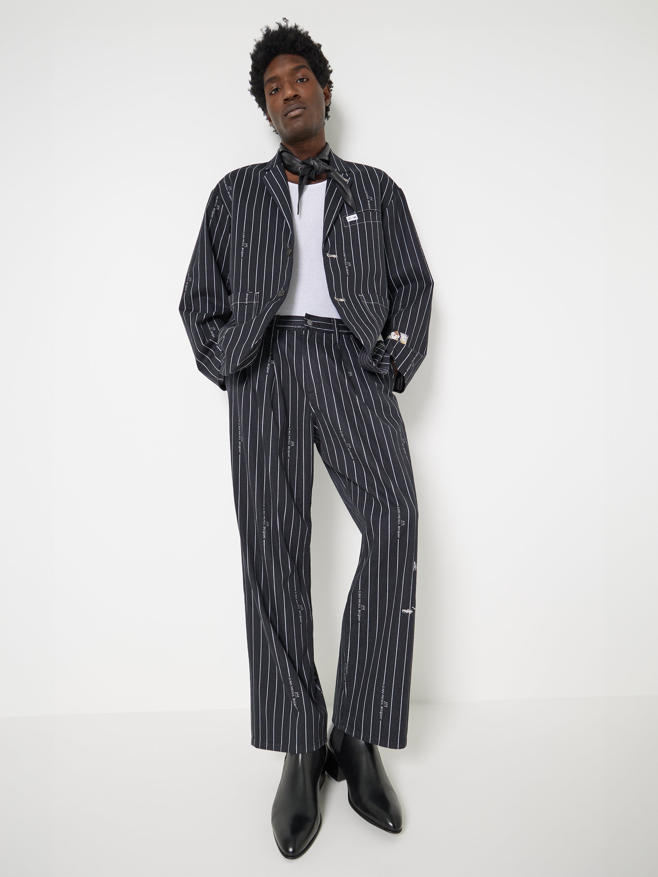 JMB Striped Pant in Black Hosen Lee