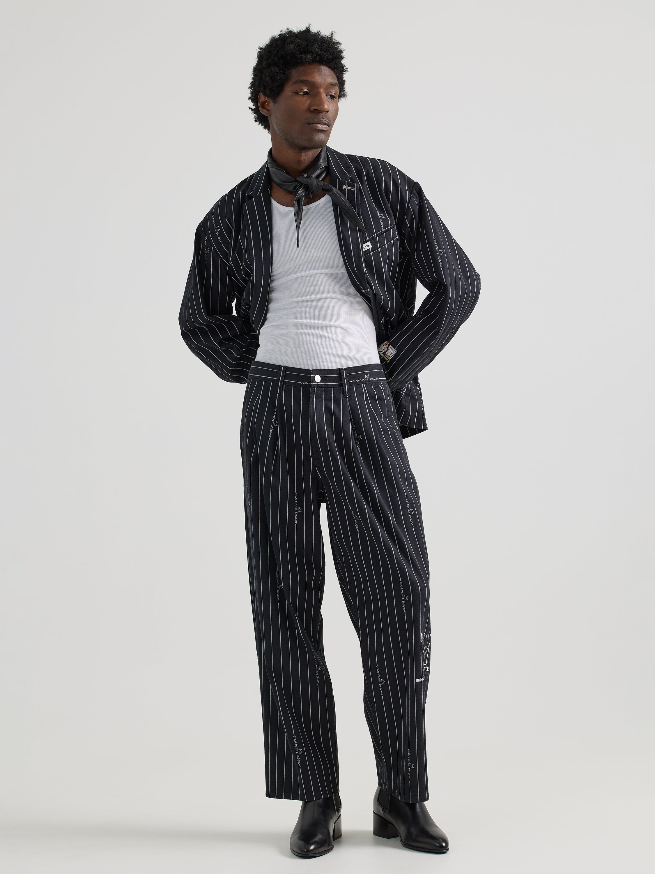 JMB Striped Pant in Black Hosen Lee