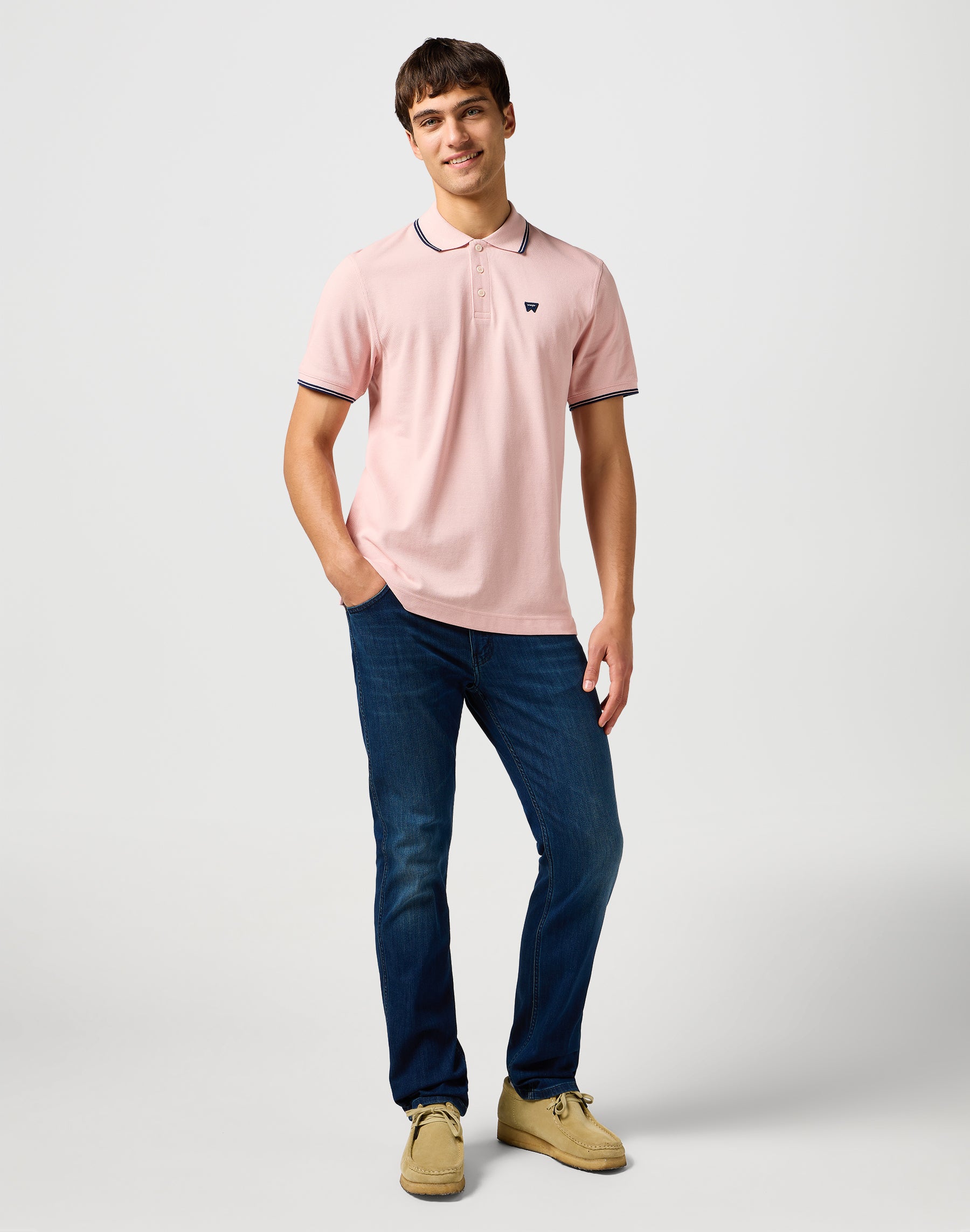 Polo Shirt in Silver Pink T-Shirts Wrangler