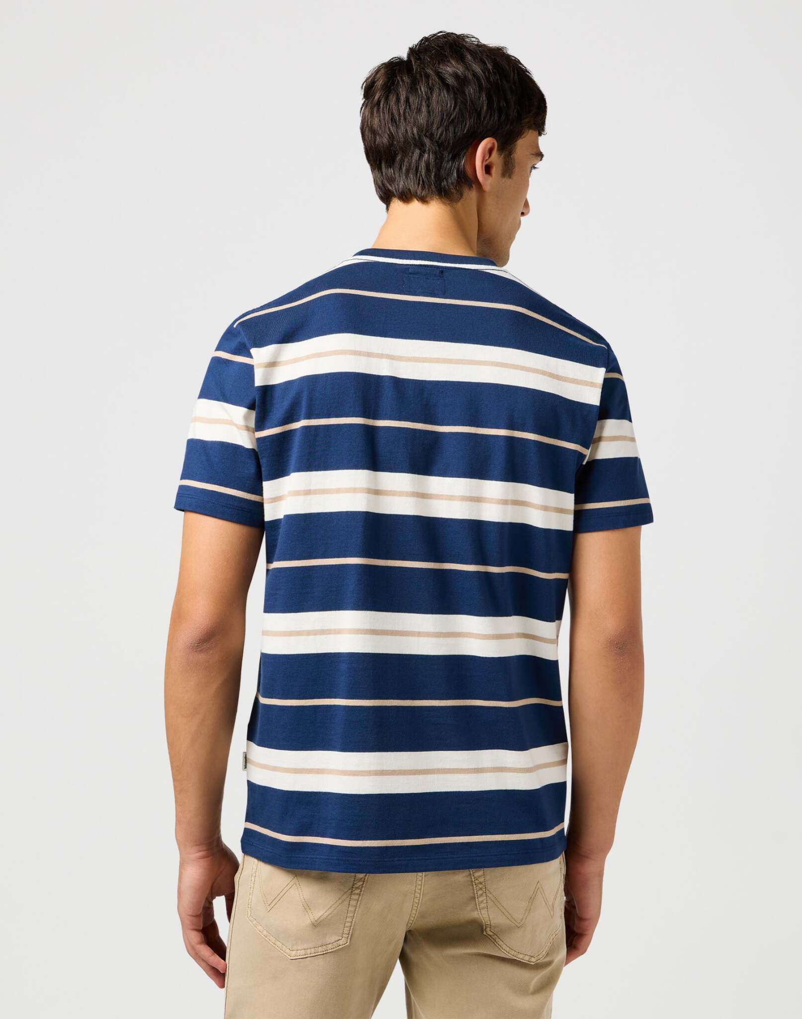 Stripe Tee in Black Iris T-Shirts Wrangler