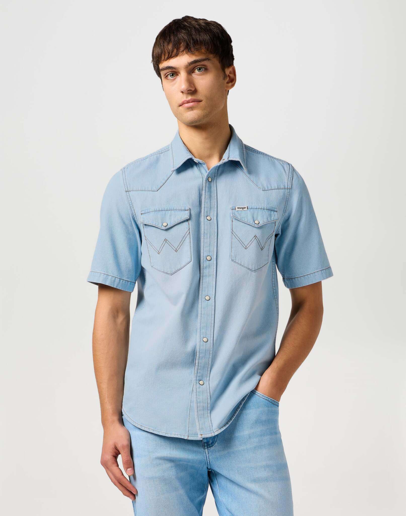 Ss Western Shirt in Authentic Tint Hemden Wrangler