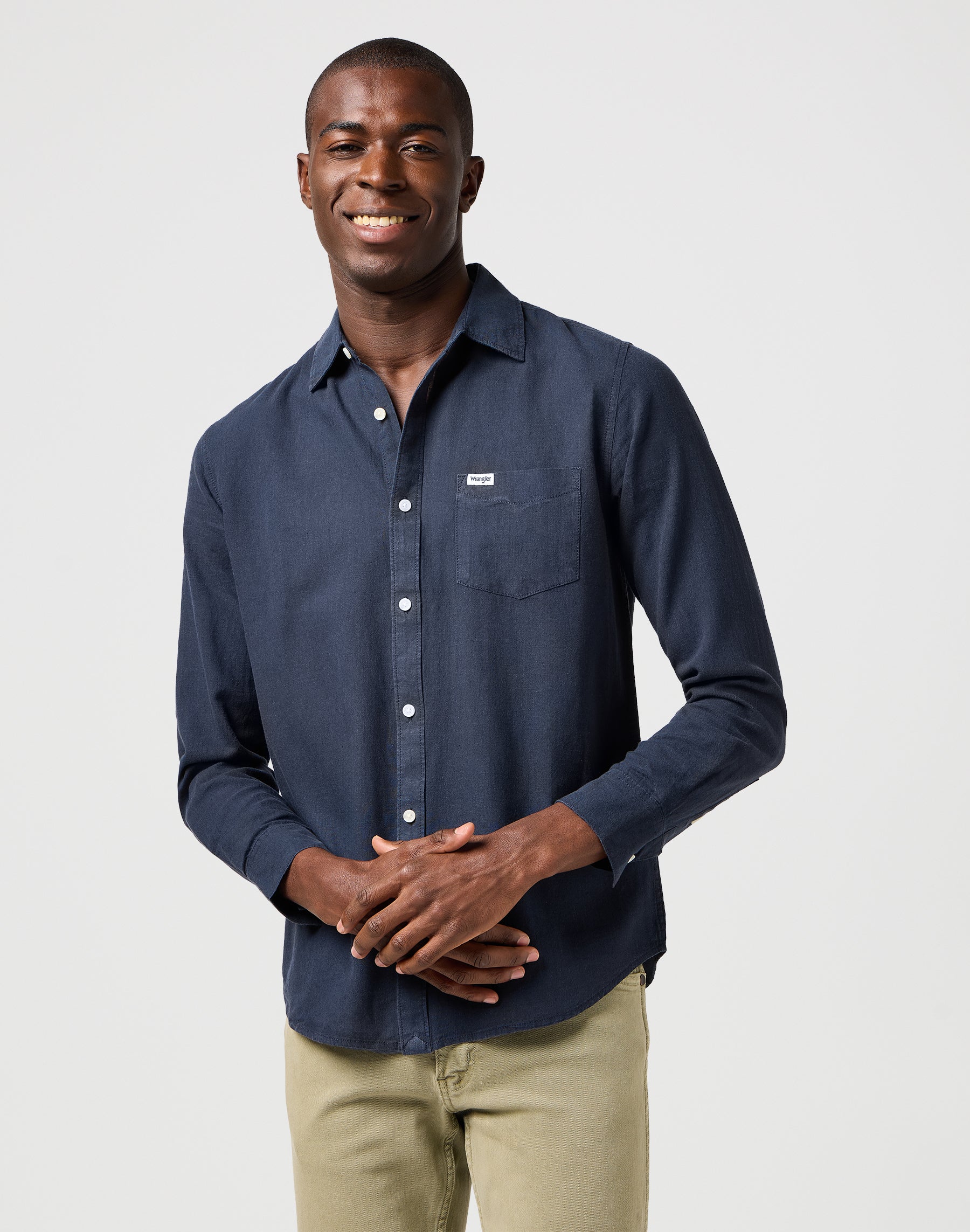 1 Pkt Shirt in Dark Navy Hemden Wrangler