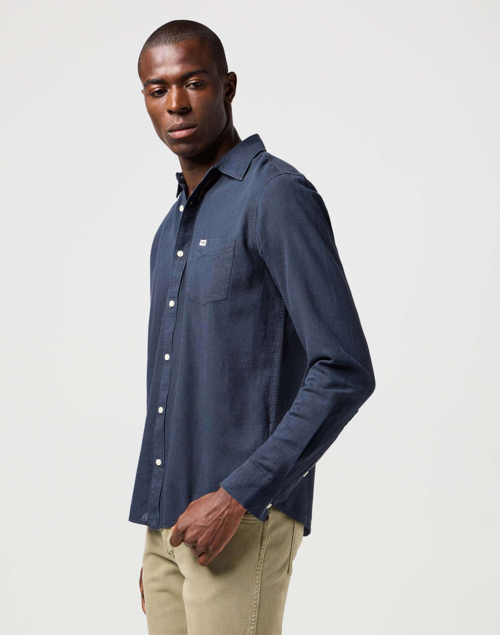 1 Pkt Shirt in Dark Navy Hemden Wrangler