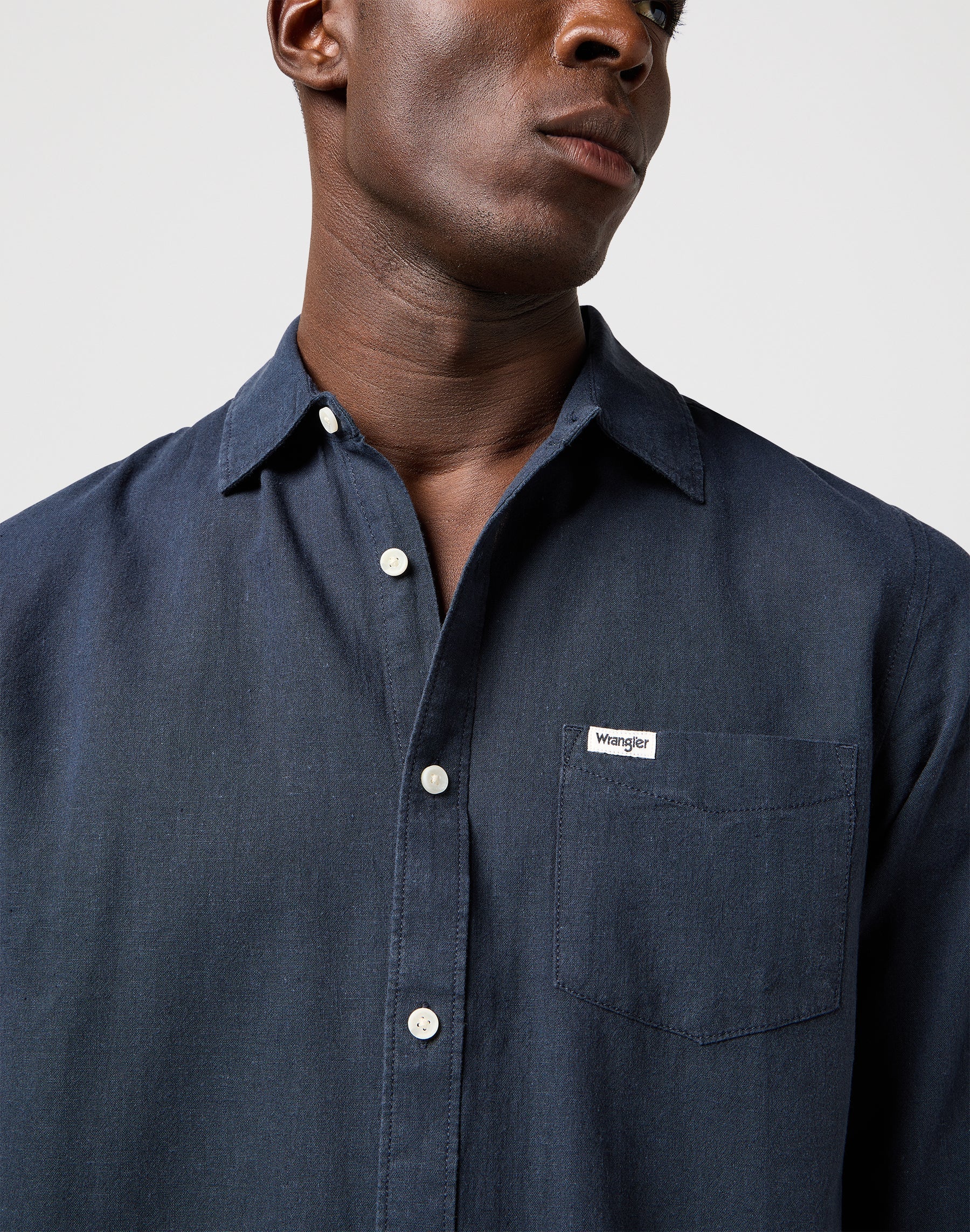 1 Pkt Shirt in Dark Navy Hemden Wrangler