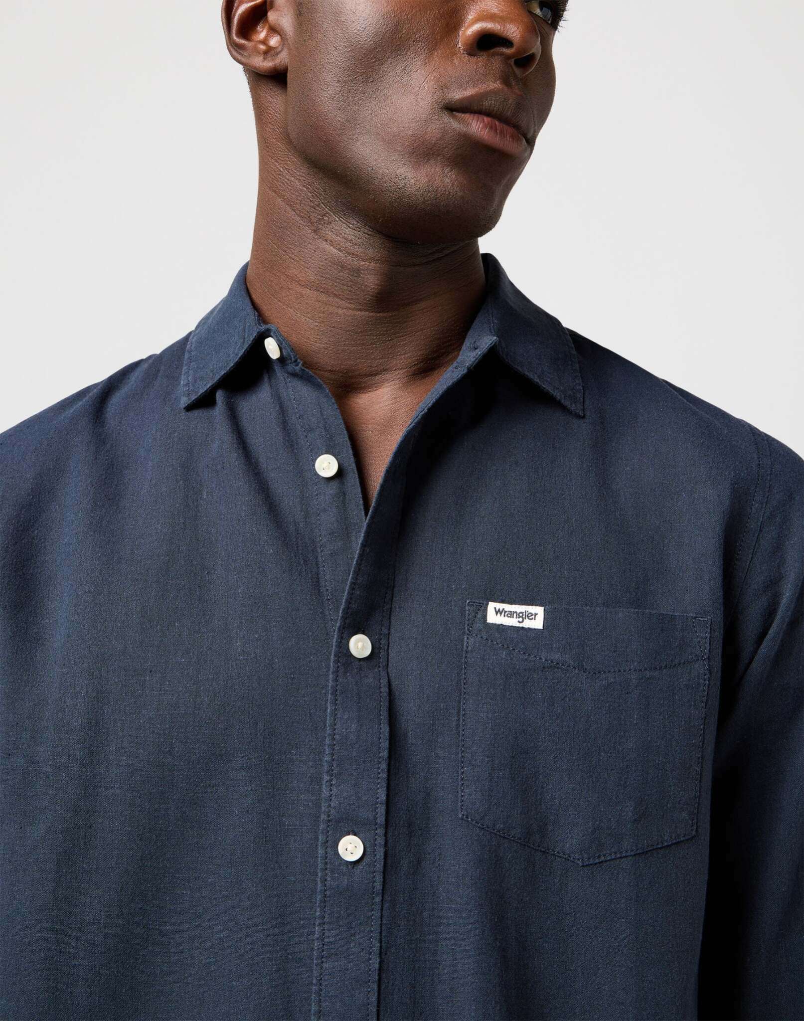 1 Pkt Shirt in Dark Navy Hemden Wrangler