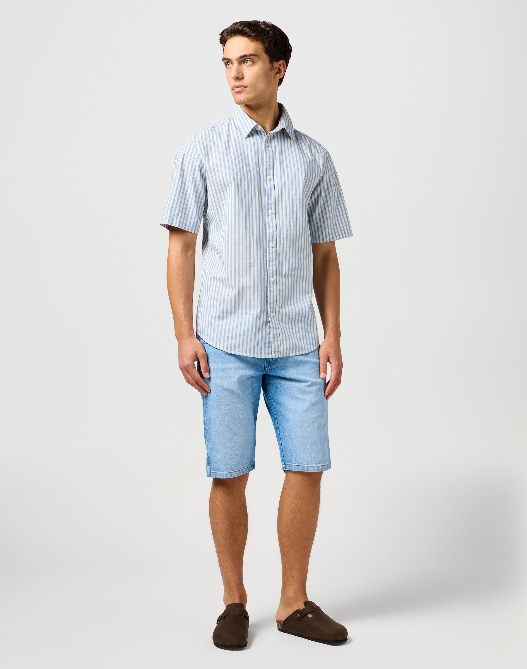 Ss Shirt in Pacific Stripe Hemden Wrangler