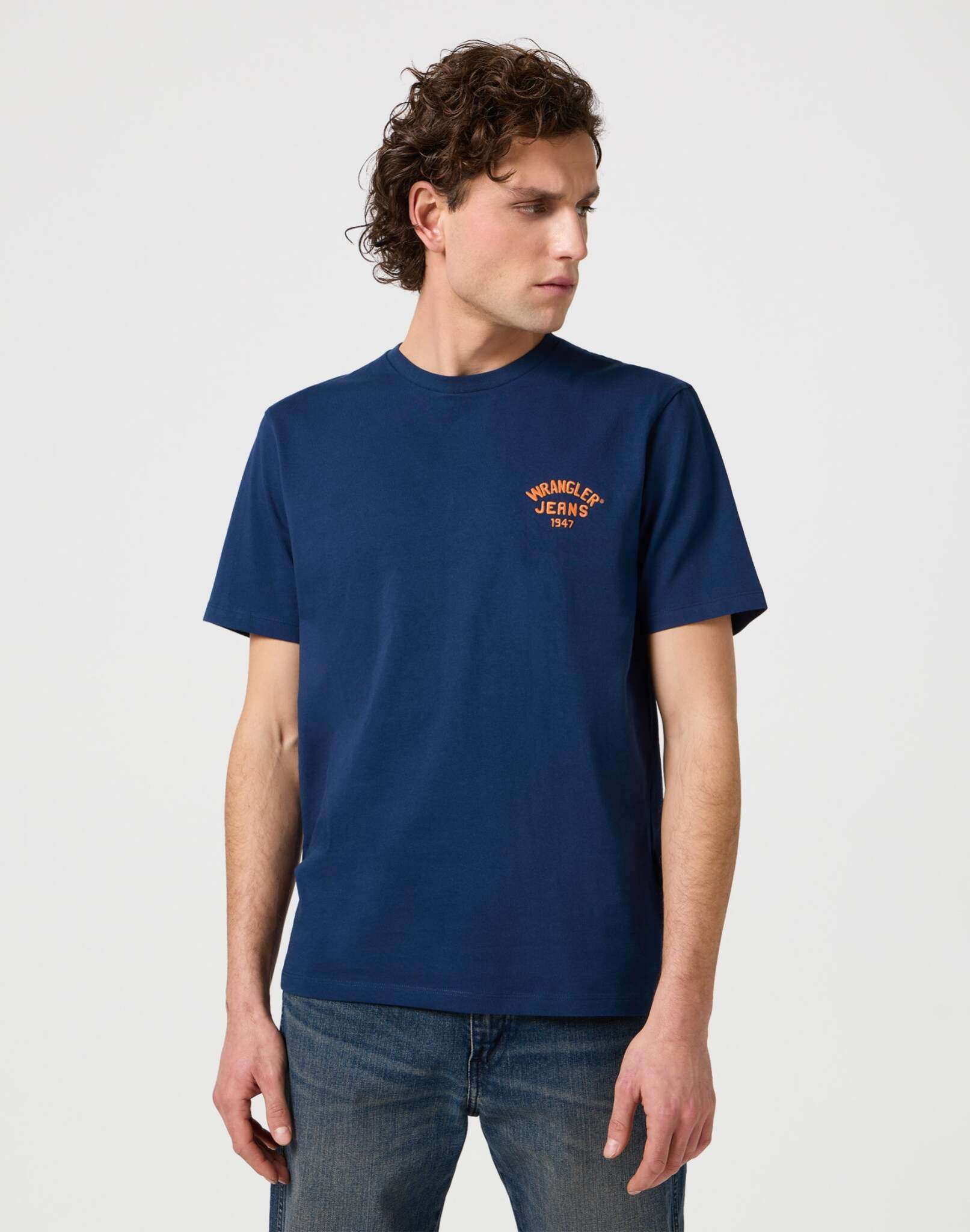 Small Logo Tee in Navy T-Shirts Wrangler