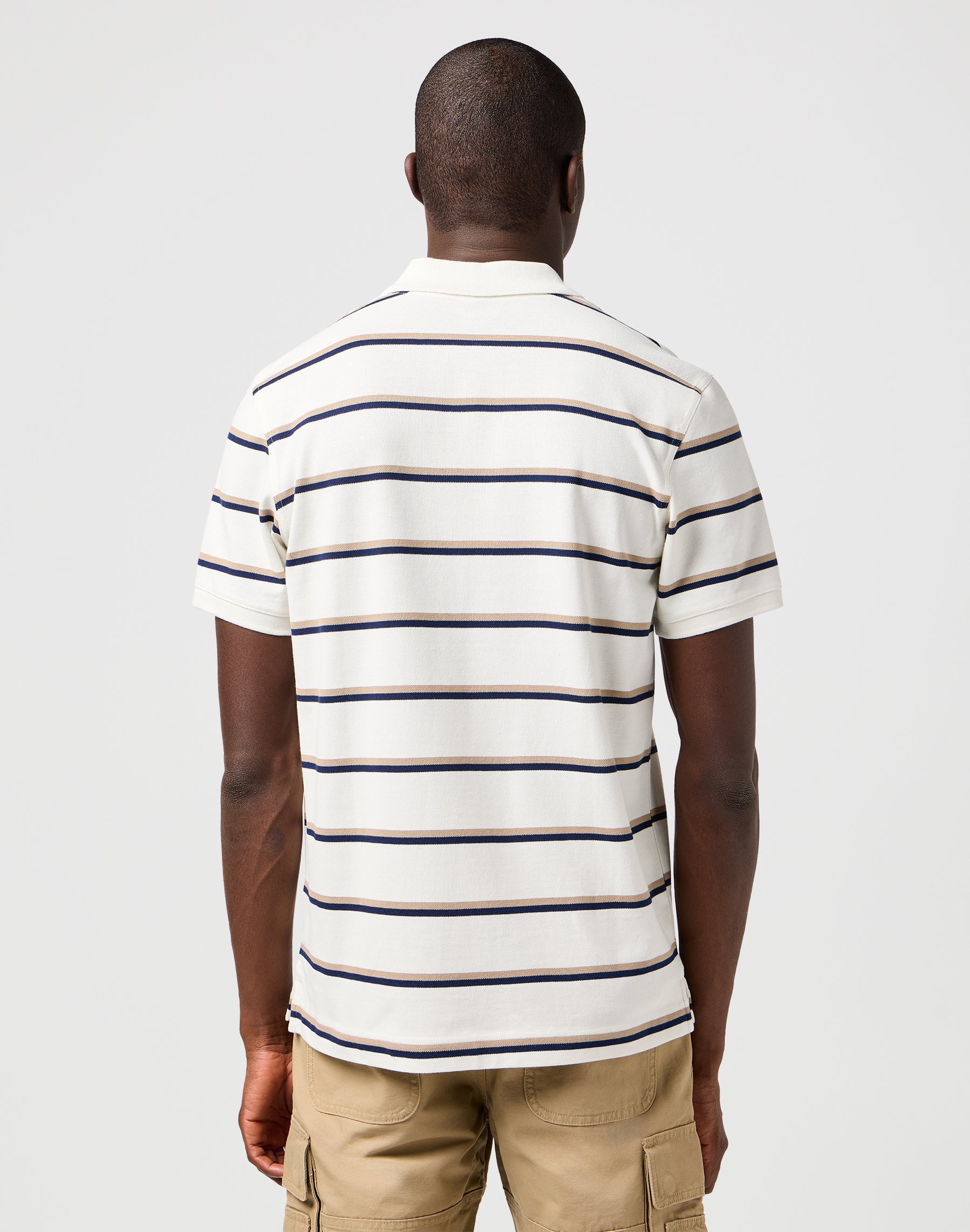 Stripe Polo Shirt in White T-Shirts Wrangler