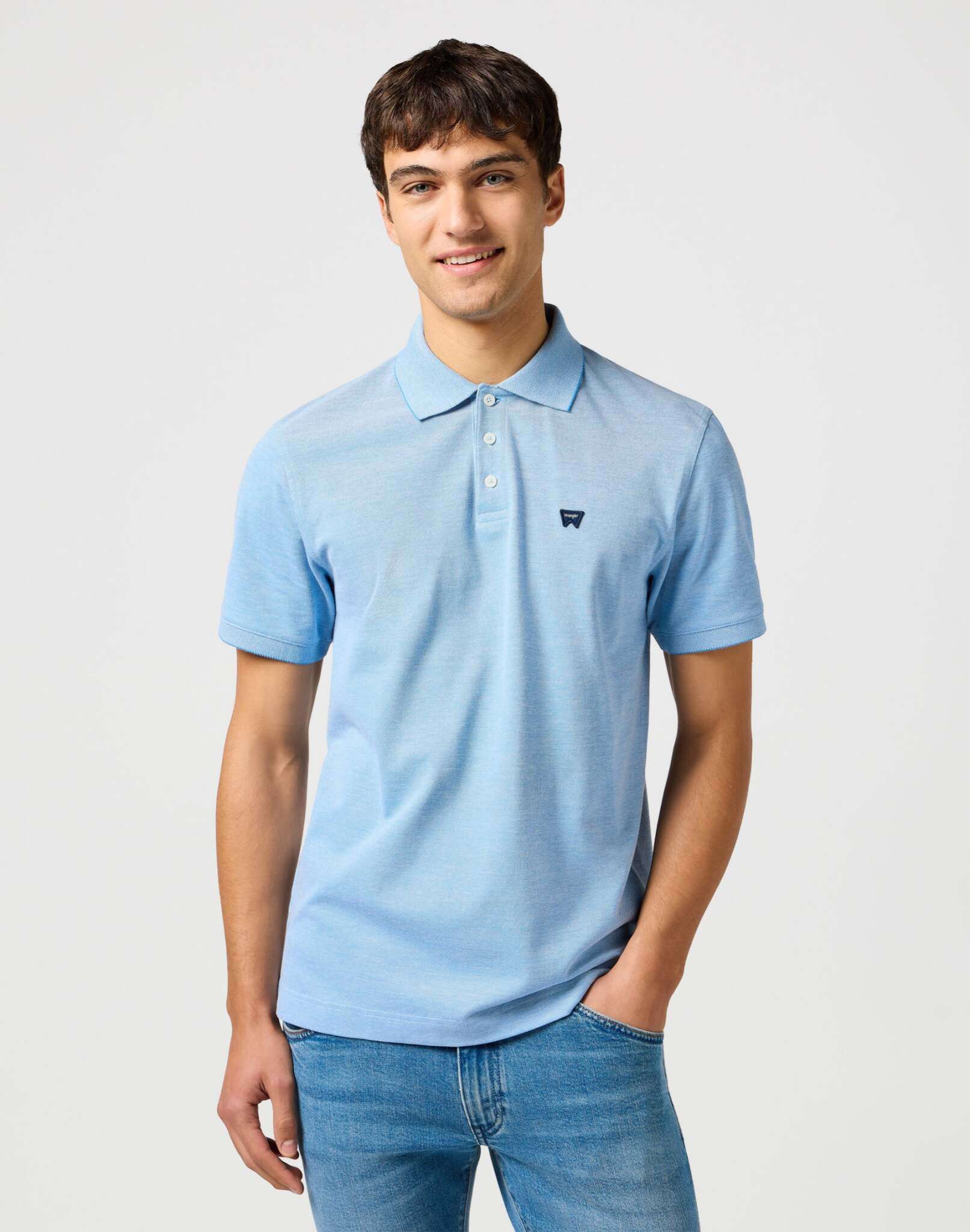 Refined Polo Shirt in Blue T-Shirts Wrangler