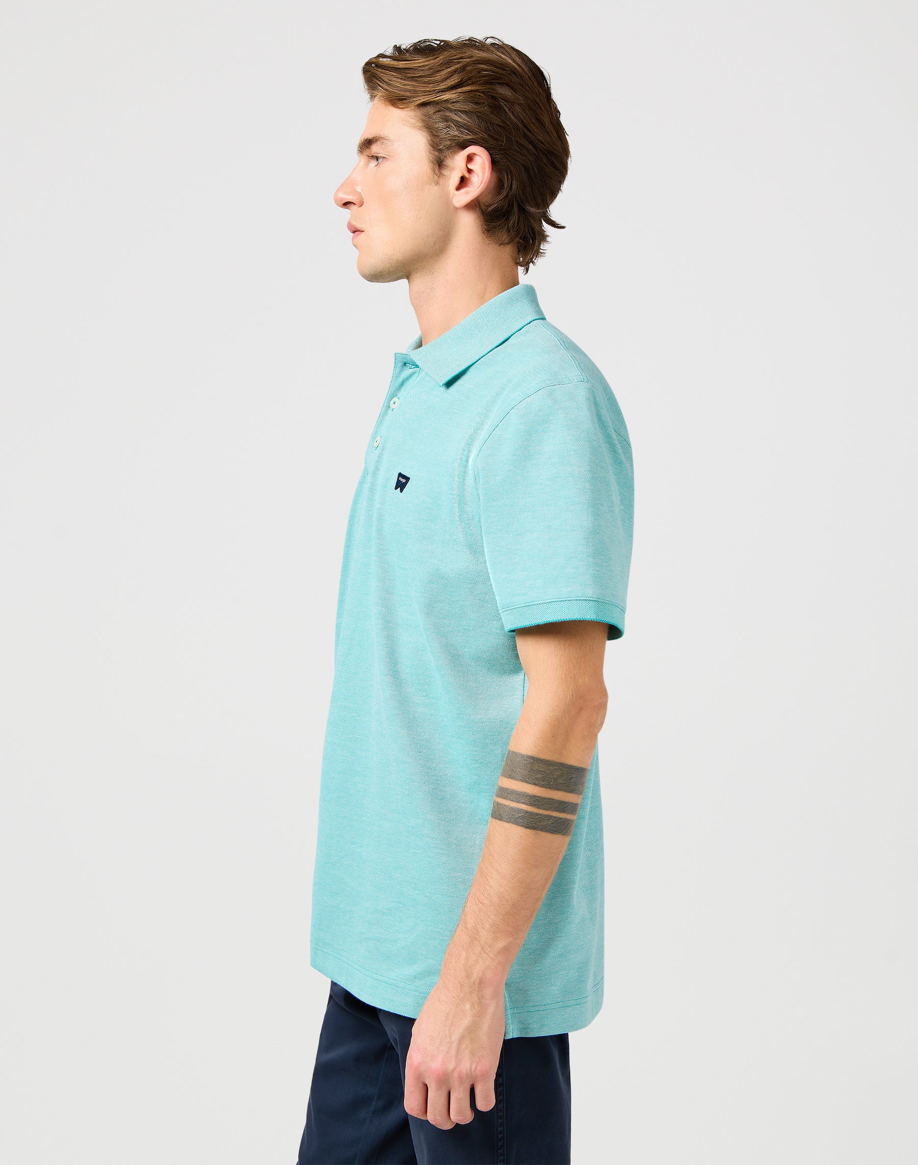 Refined Polo Shirt in Teal T-Shirts Wrangler
