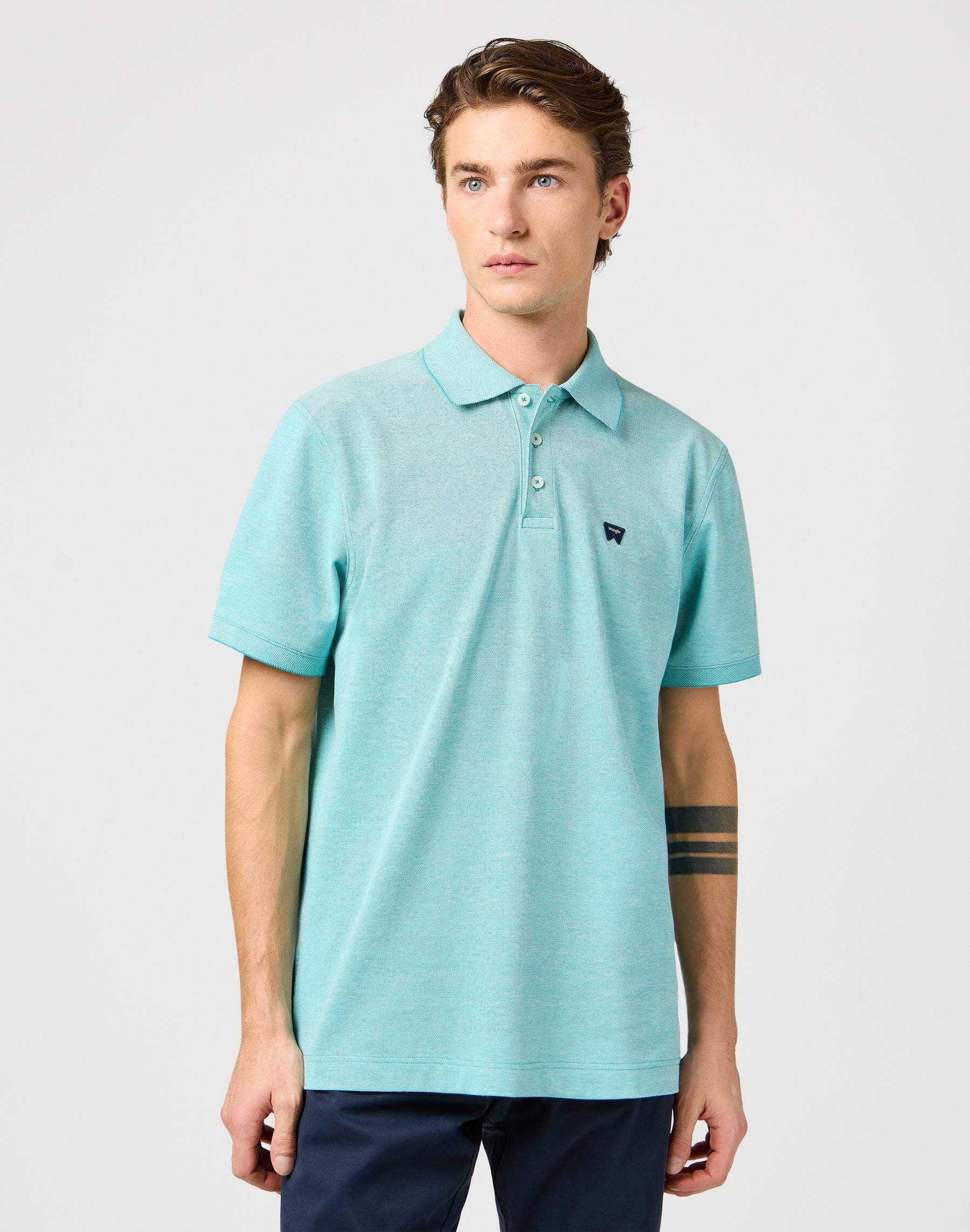 Refined Polo Shirt in Teal T-Shirts Wrangler