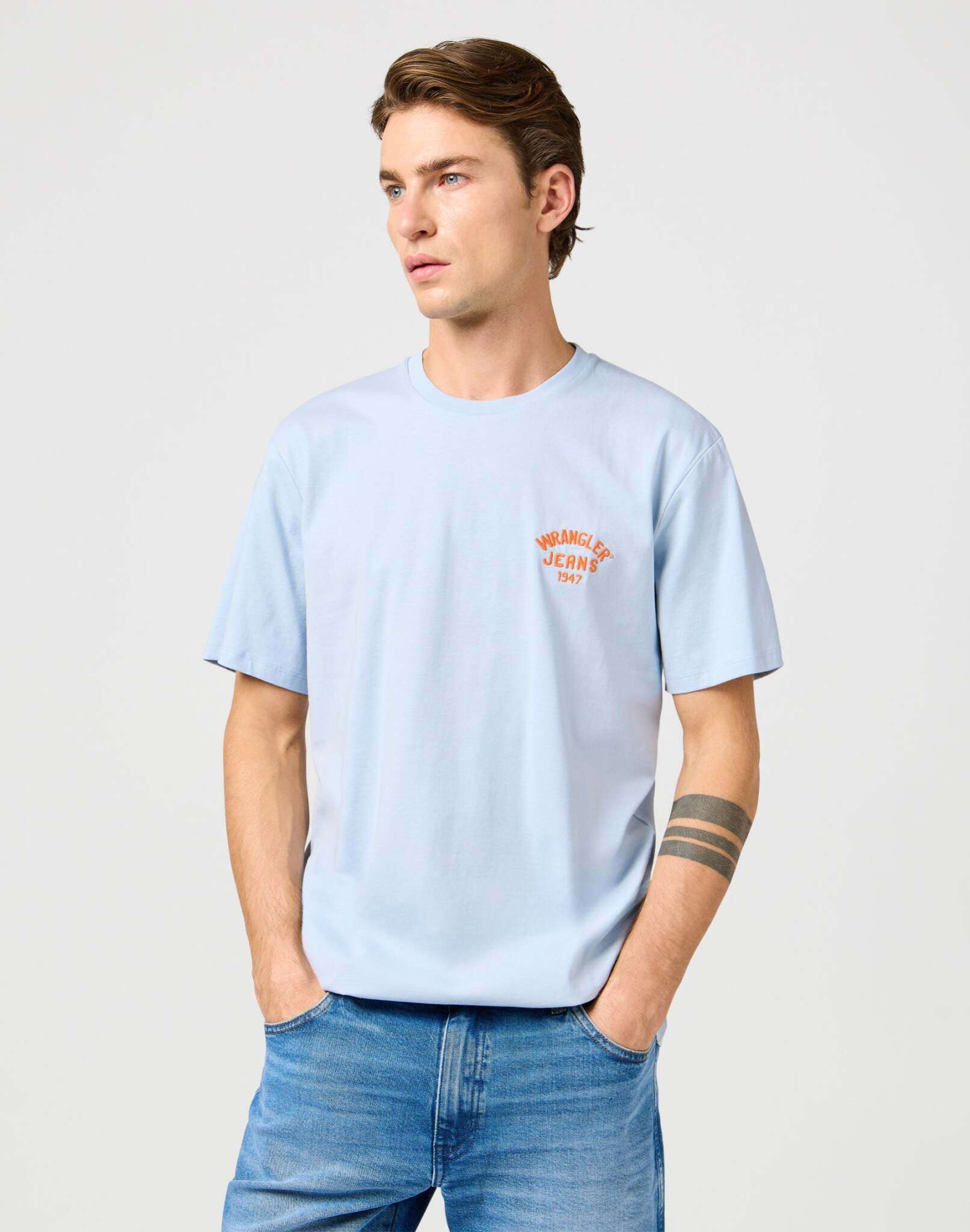 Small Logo Tee in Niagara Mist T-Shirts Wrangler