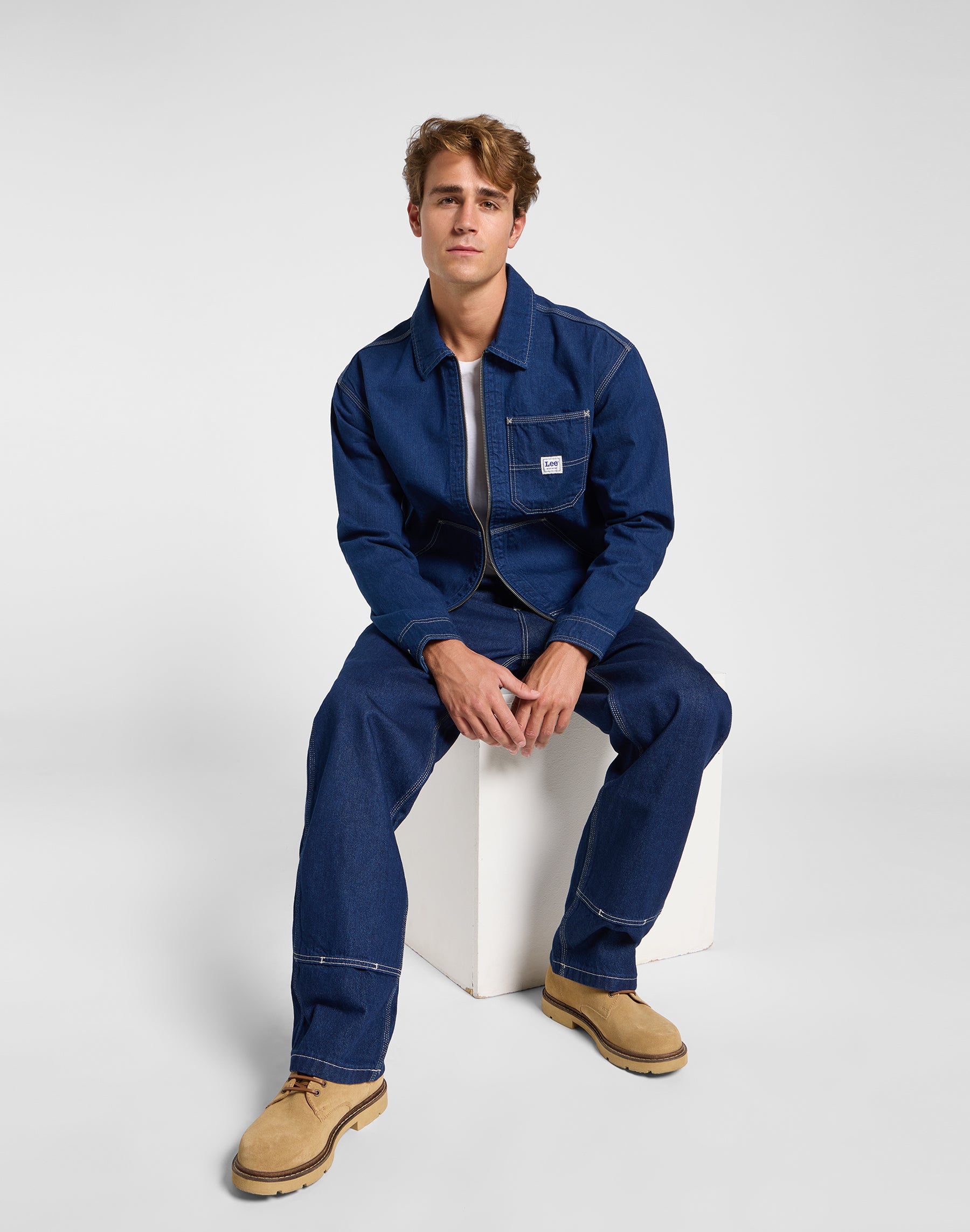 91W Workwear Jacket in Rinse Jacken Lee