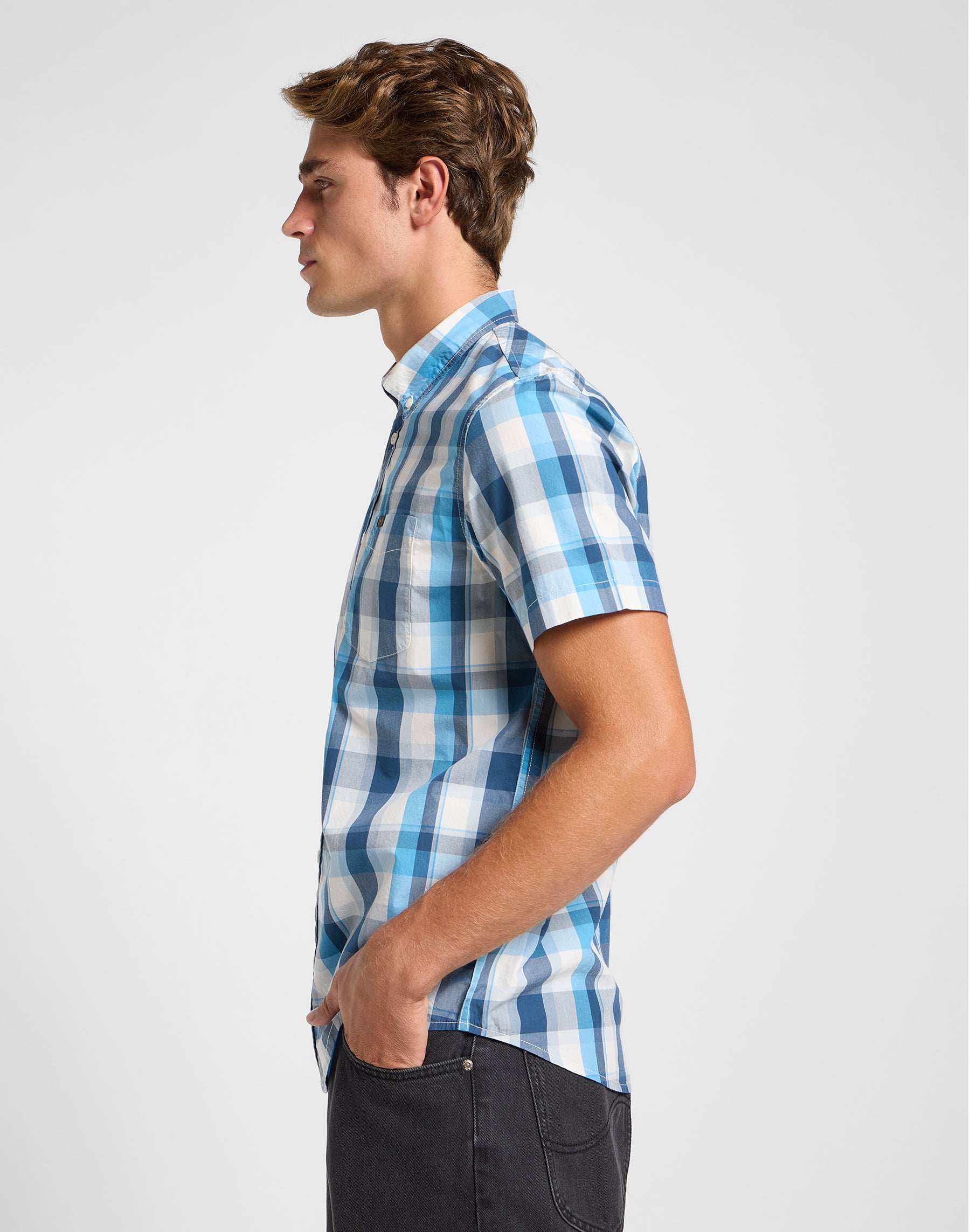 Lee Button Down Ss in Orion Hemden Lee